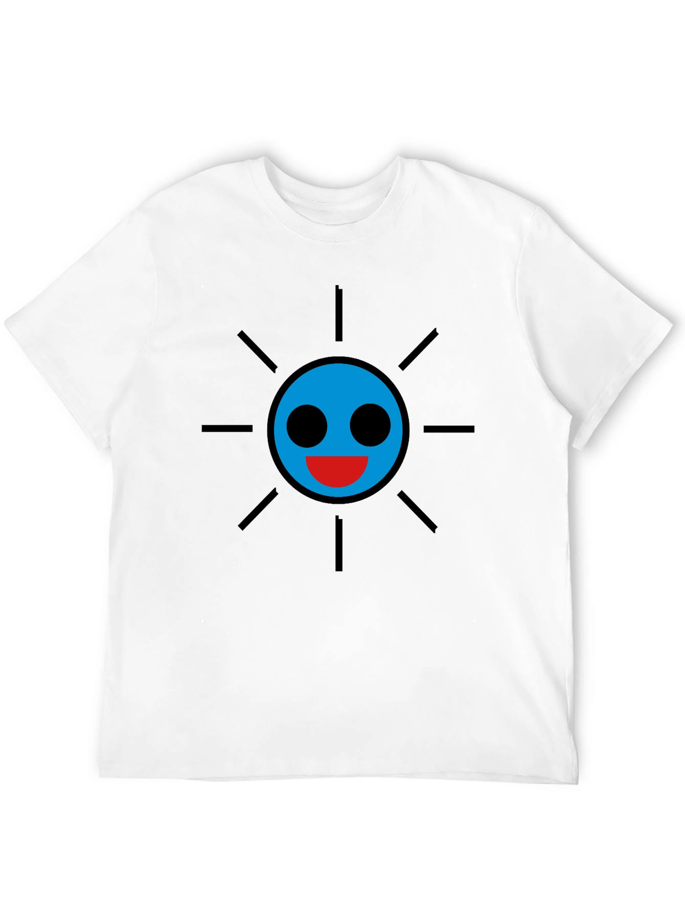 Smiley Sun Graphic Tee - Black