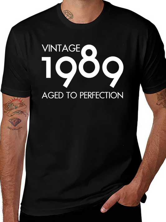 Vintage 1989 Aged to Perfection Black T-Shirt