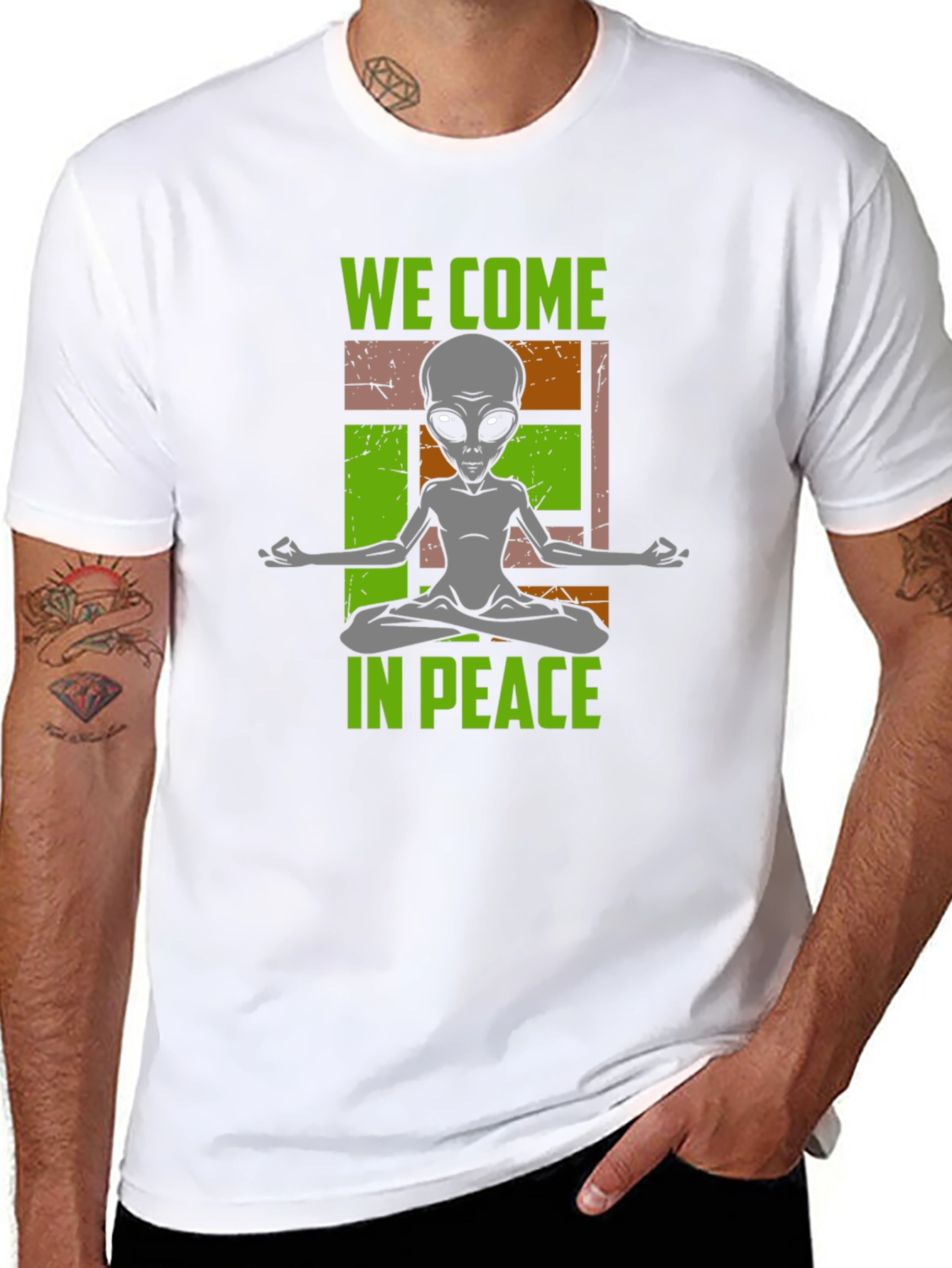 We Come In Peace Alien Graphic Tee