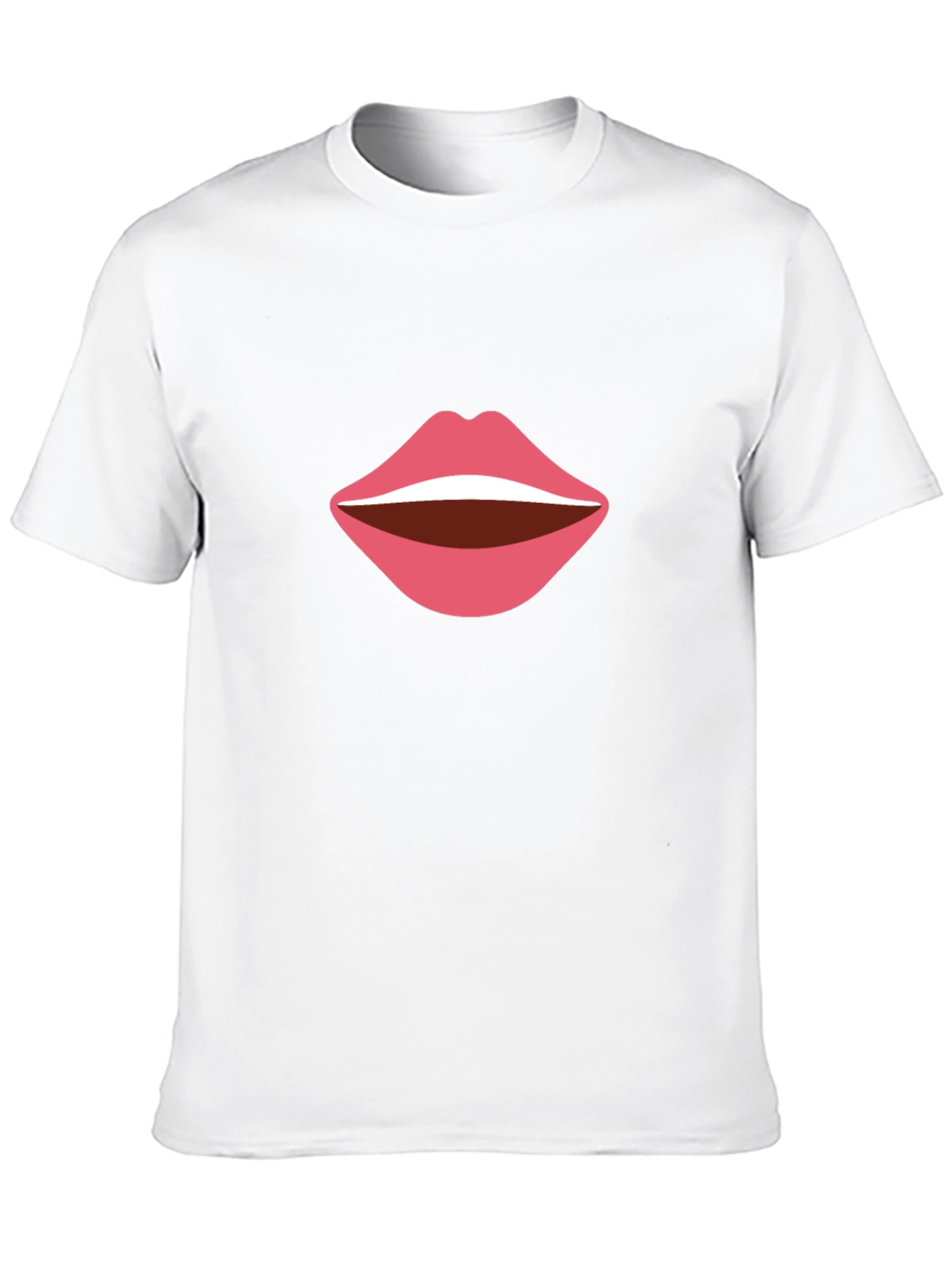 Bold Lips Graphic Tee - Casual Black T-Shirt