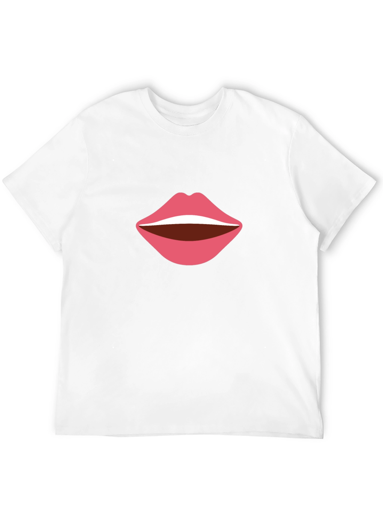 Bold Lips Graphic Tee - Casual Black T-Shirt