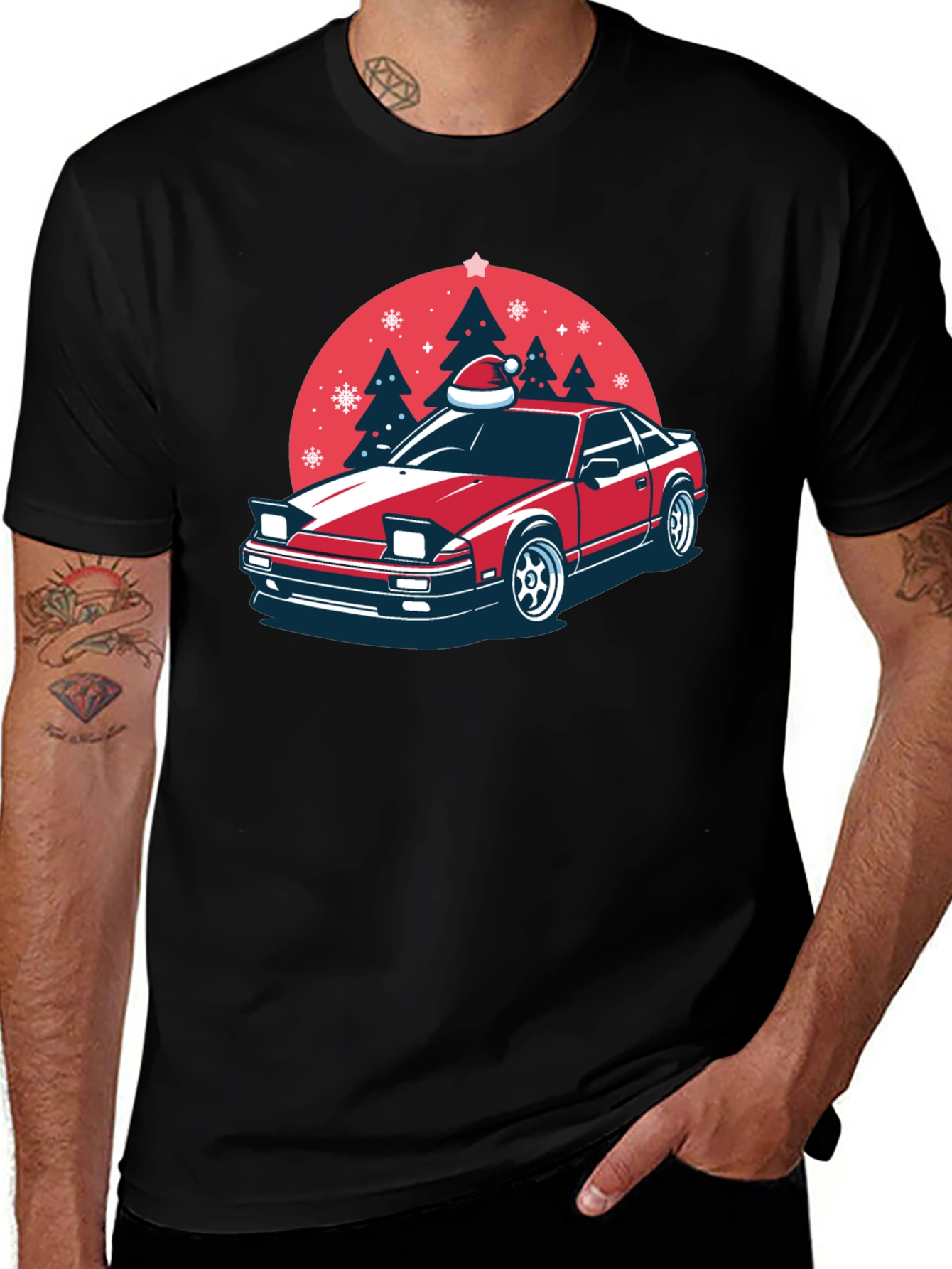 Christmas Car Graphic T-Shirt