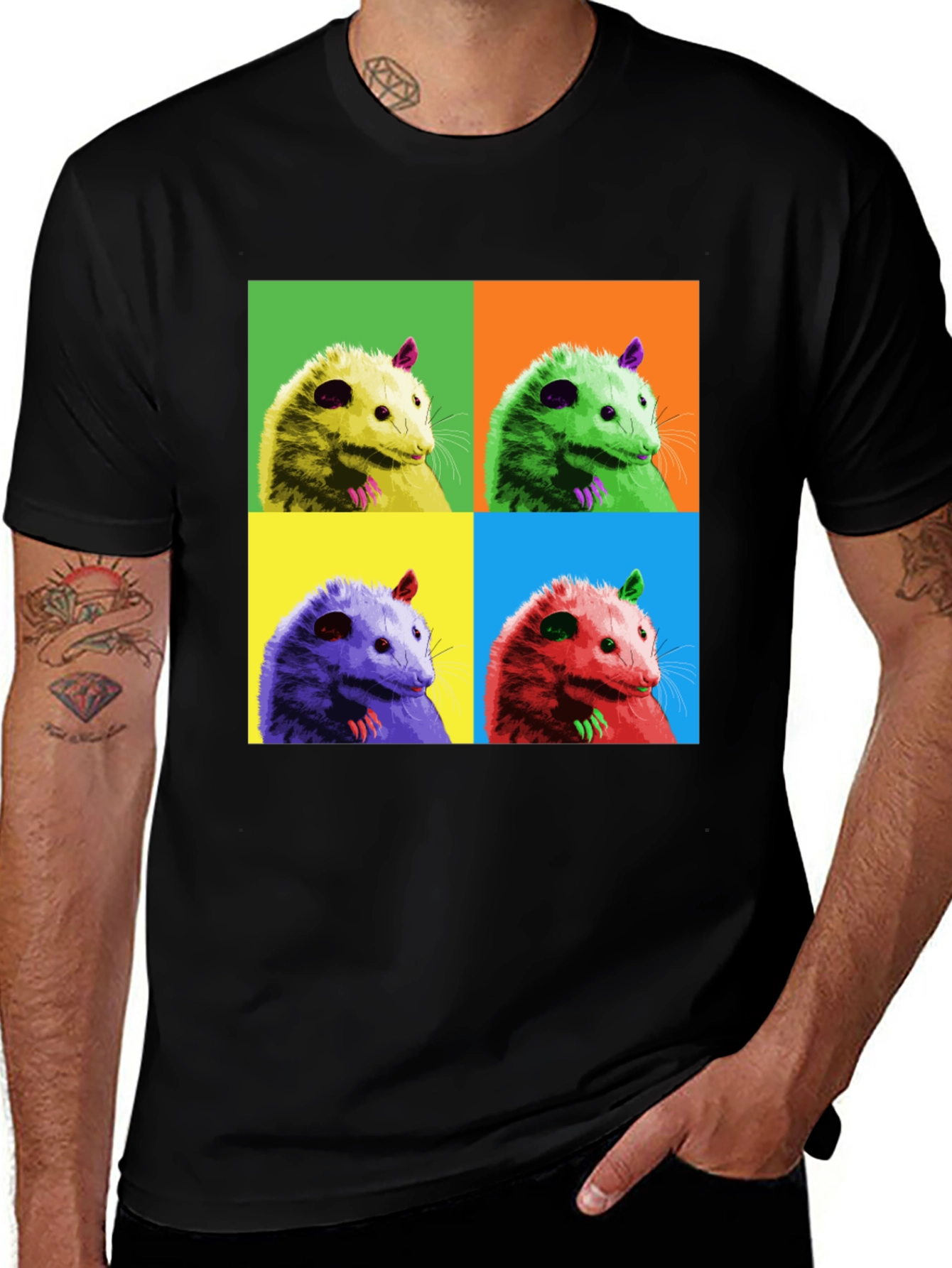Pop Art Opossum Graphic Tee