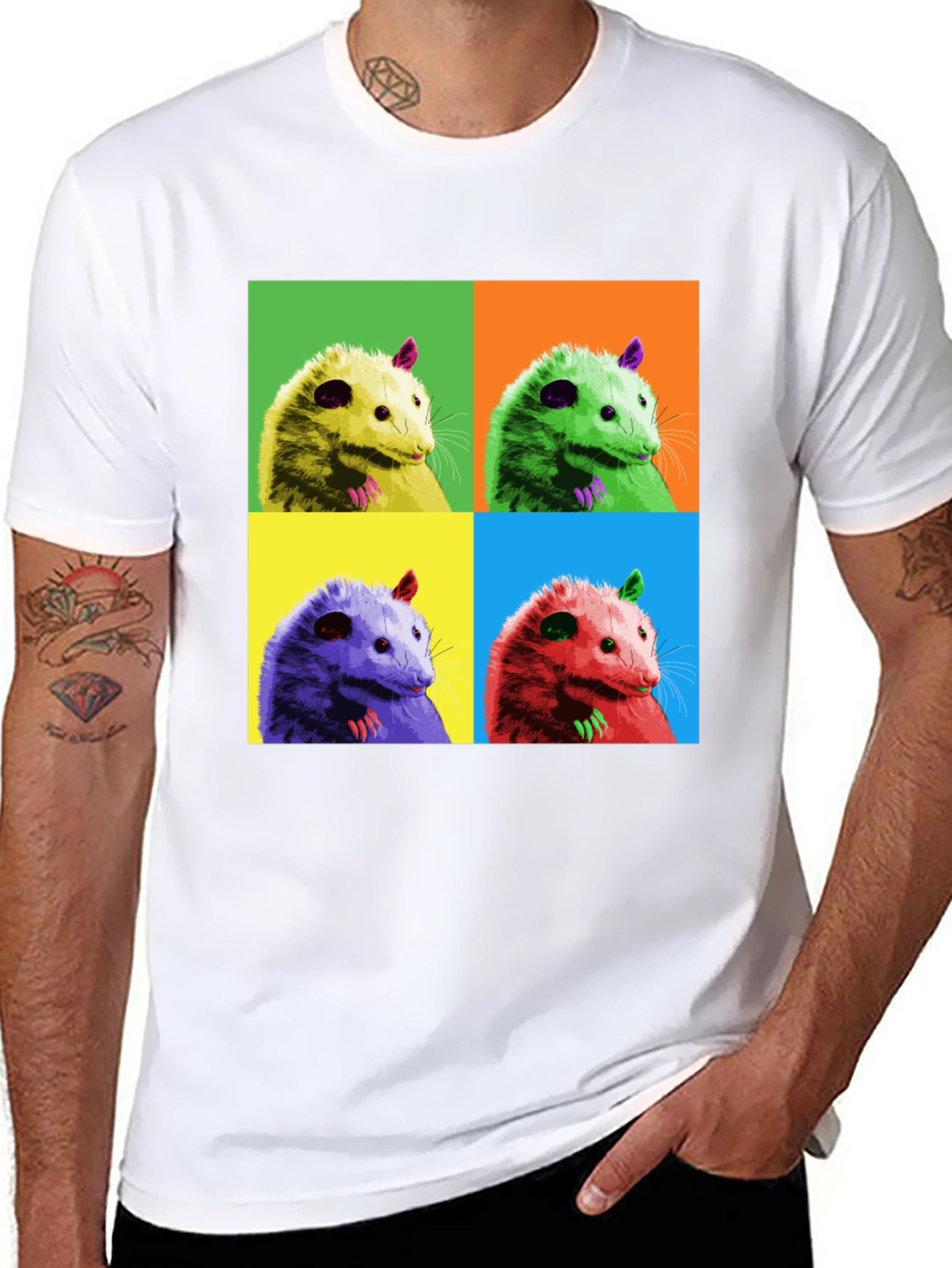 Pop Art Opossum Graphic Tee