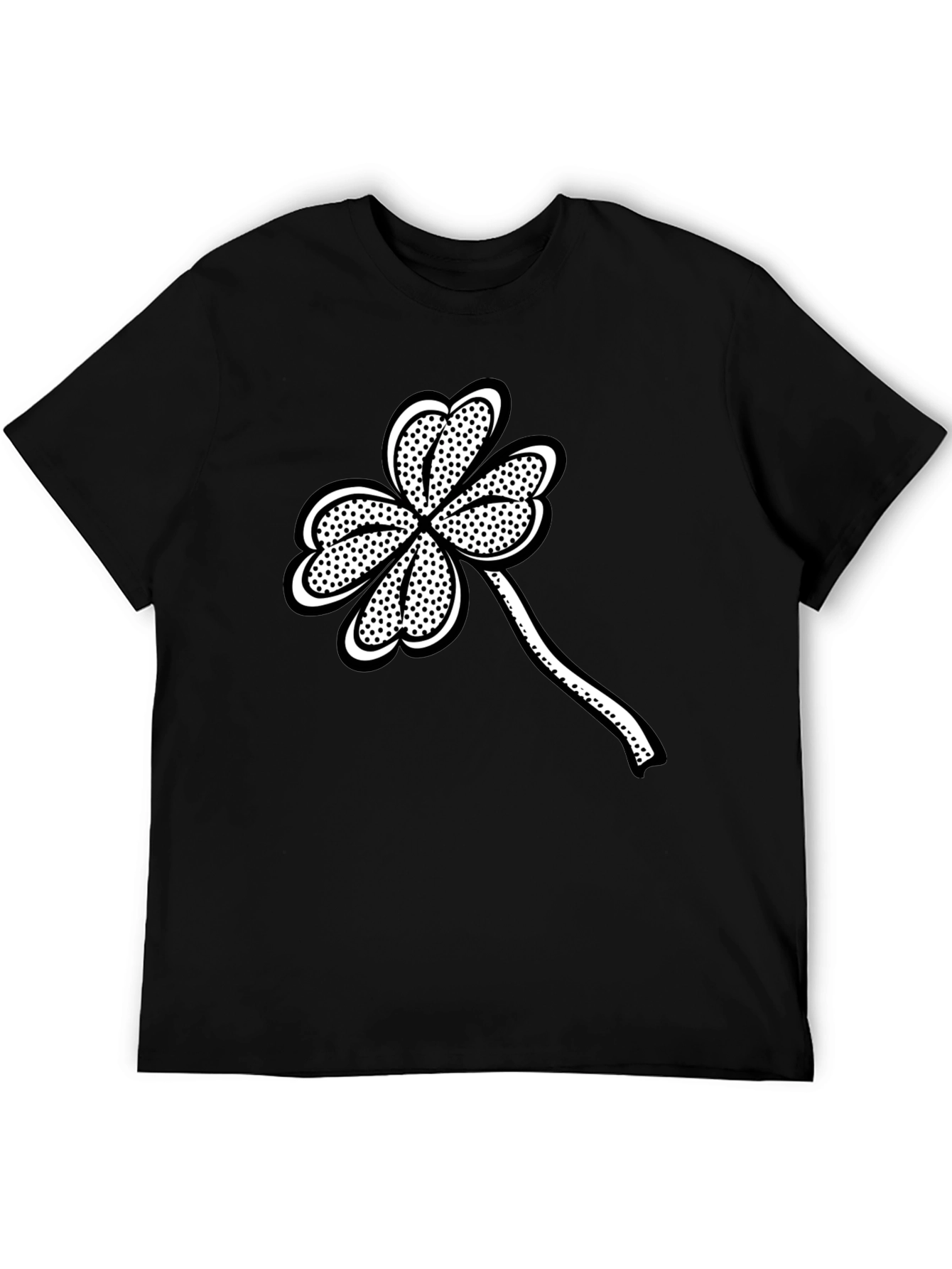 St. Patricks Day Black Clover Graphic Tee