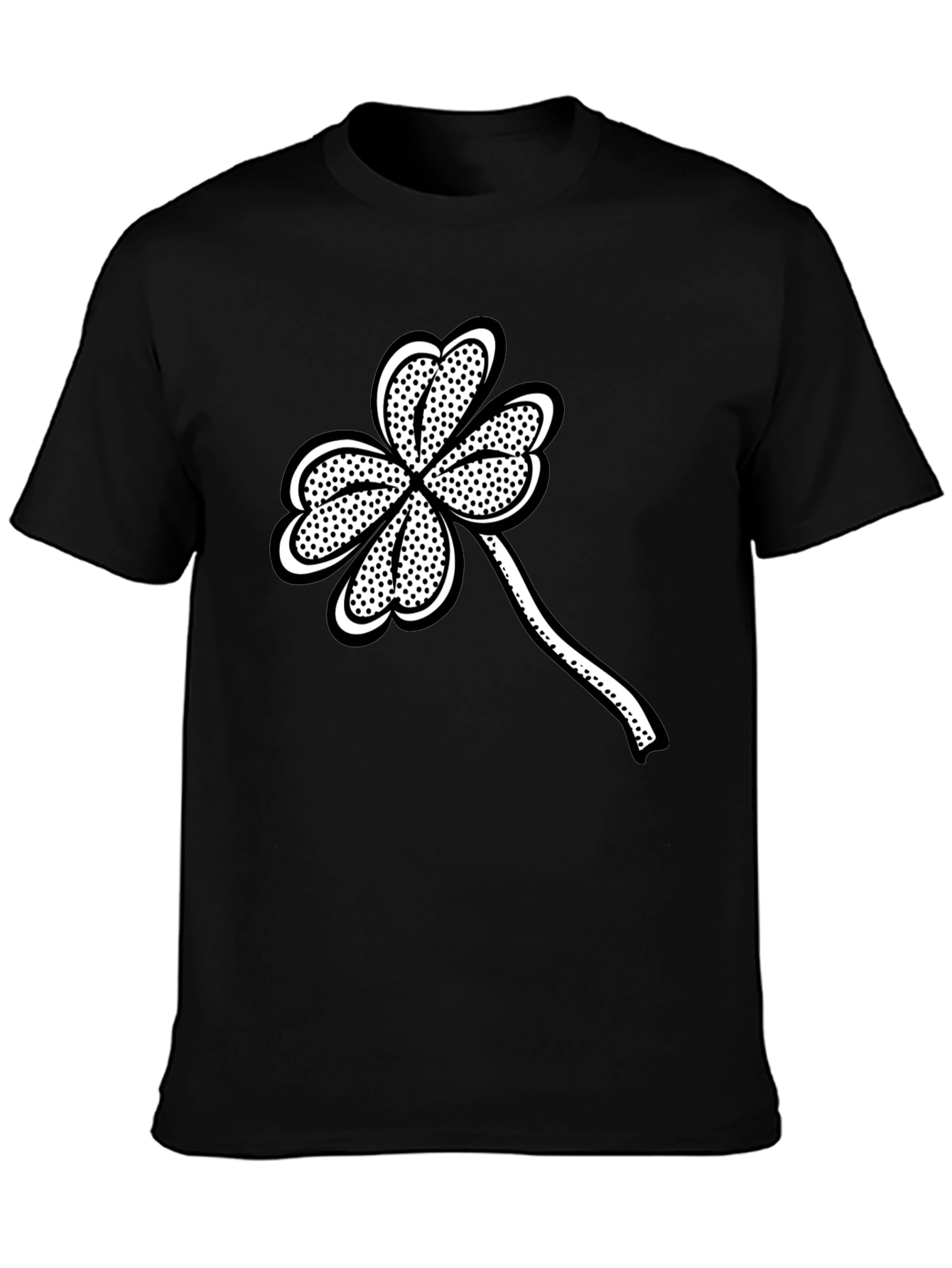 St. Patricks Day Black Clover Graphic Tee