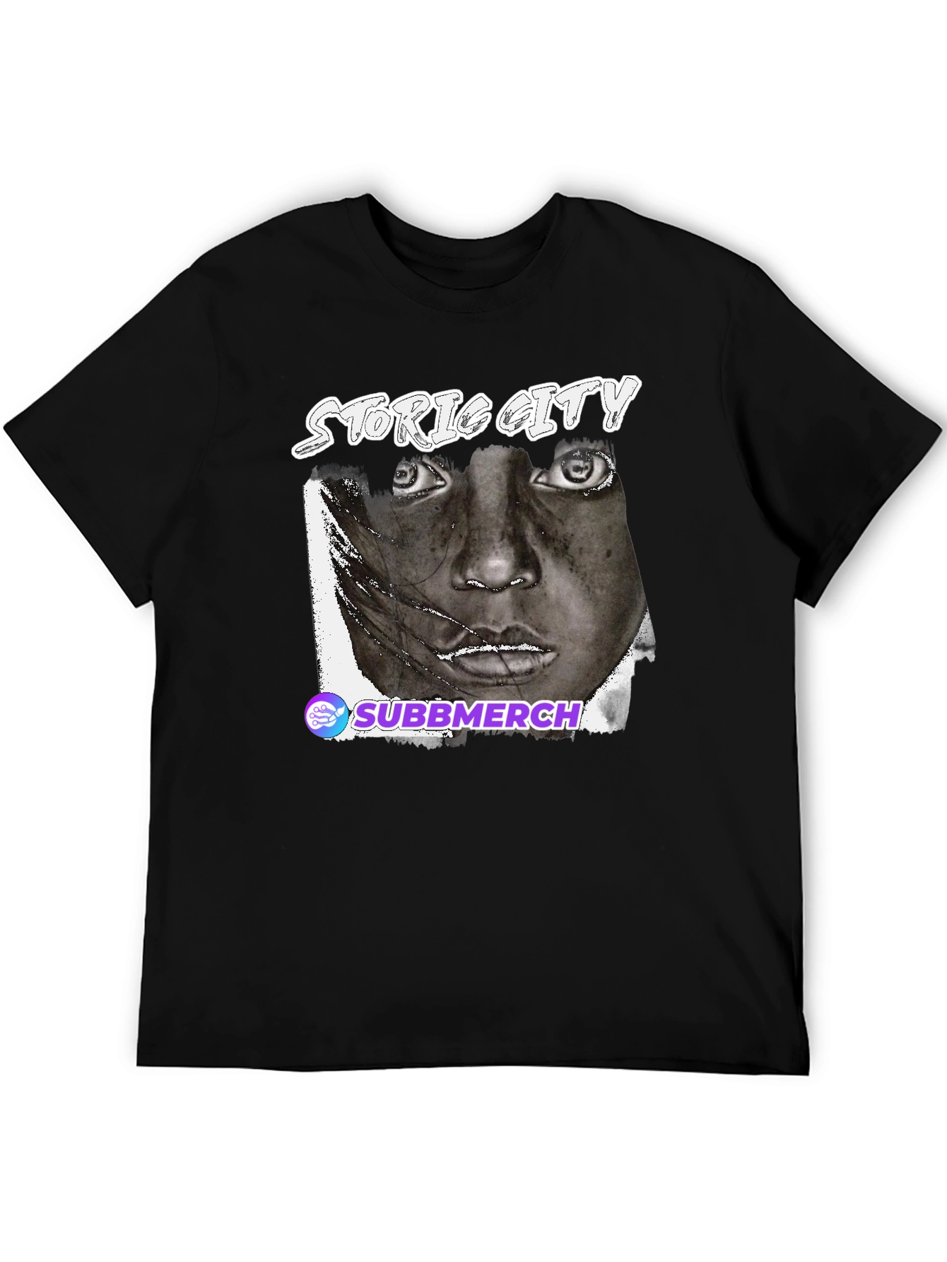 Black Graphic Tee - Historic City Portrait