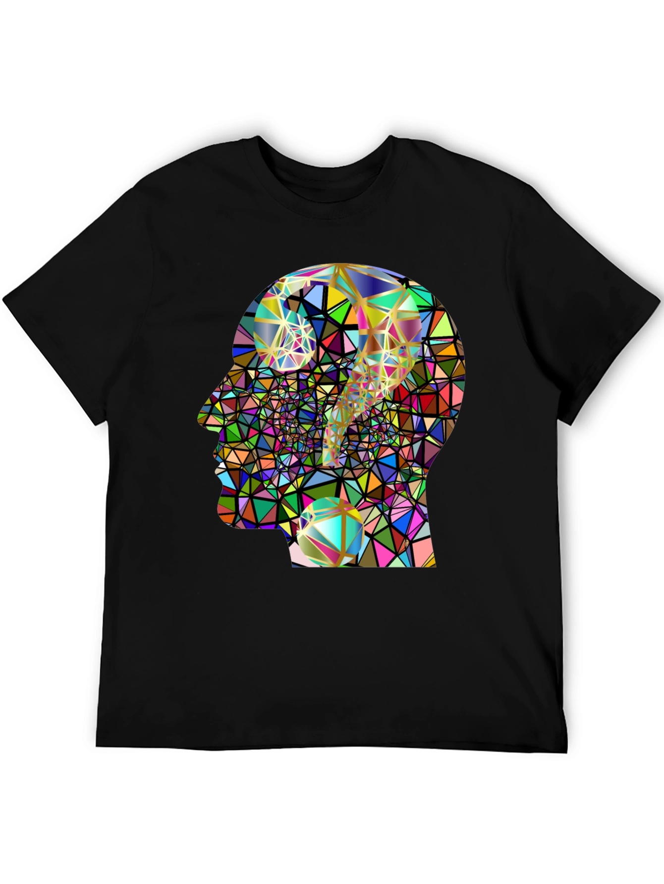 Abstract Mind T-Shirt - Geometric Question Mark Design