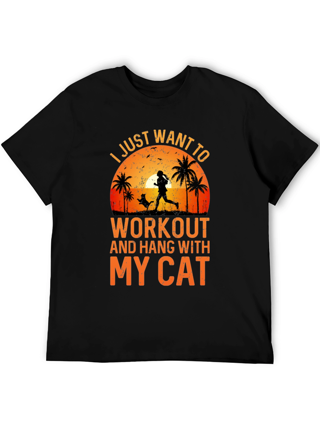 Workout and Hang With My Cat T-Shirt