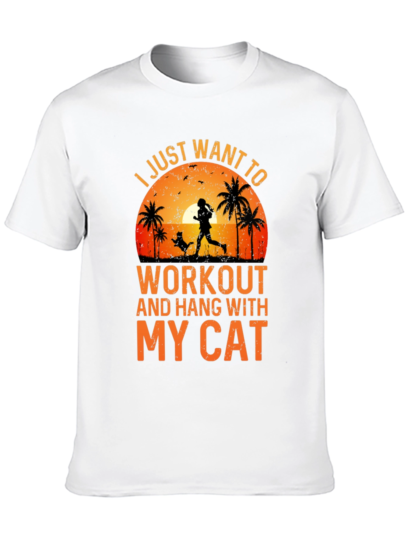 Workout and Hang With My Cat T-Shirt