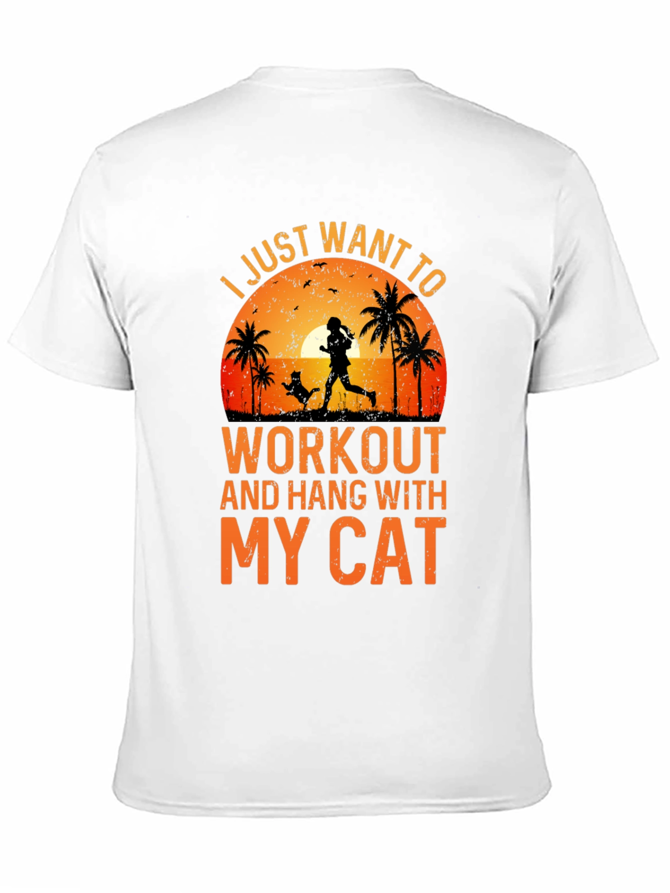 Workout and Hang With My Cat T-Shirt