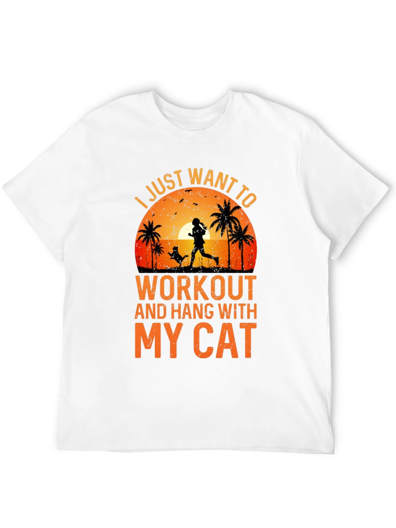 Workout and Hang With My Cat T-Shirt