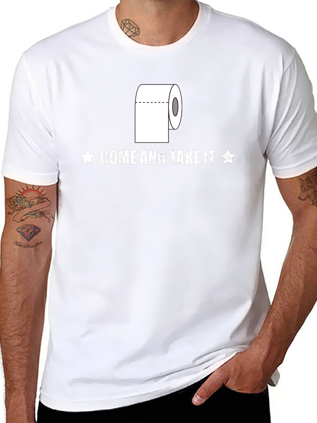 Come and Take It Toilet Paper Humor T-Shirt