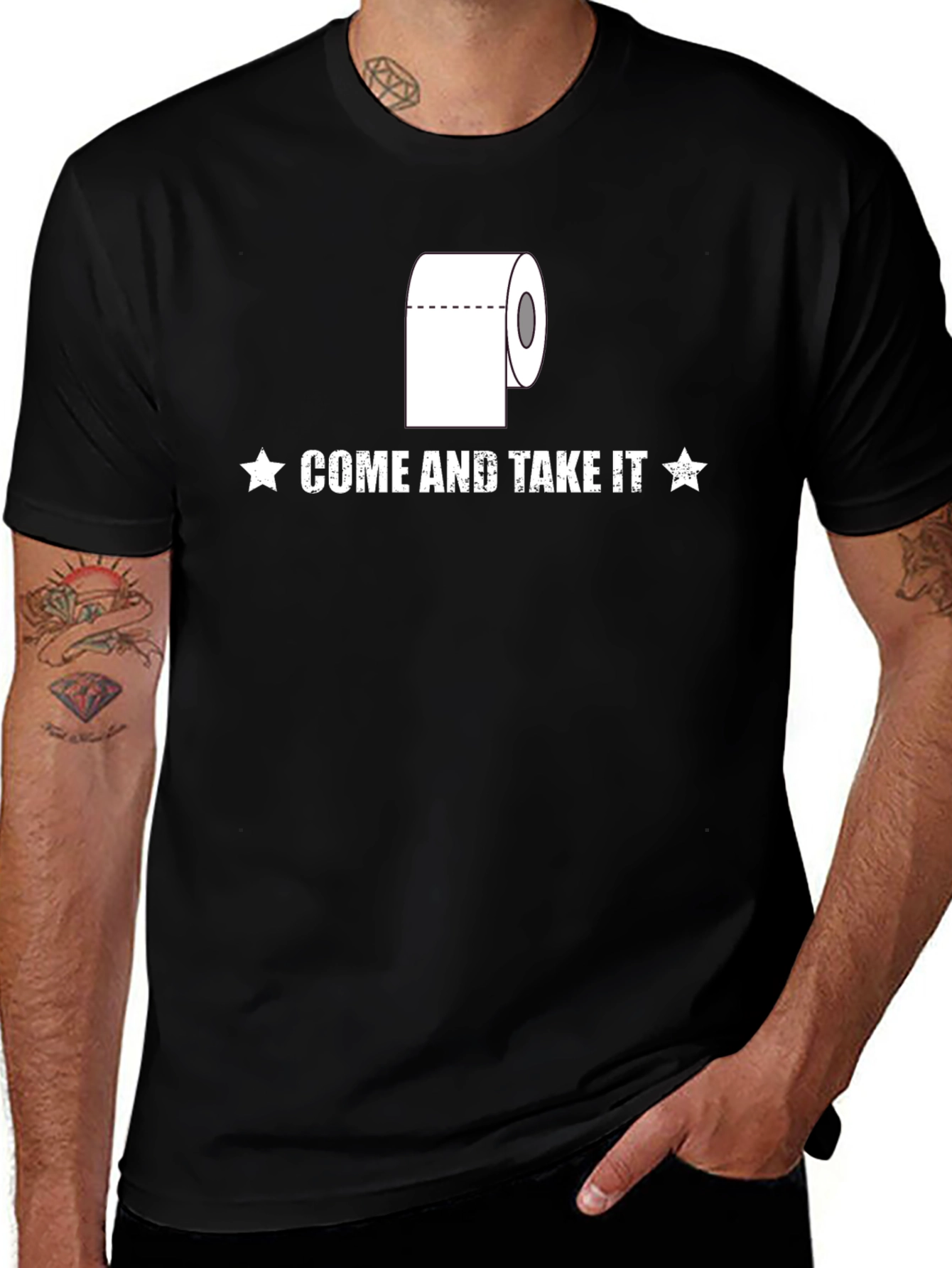 Come and Take It Toilet Paper Humor T-Shirt