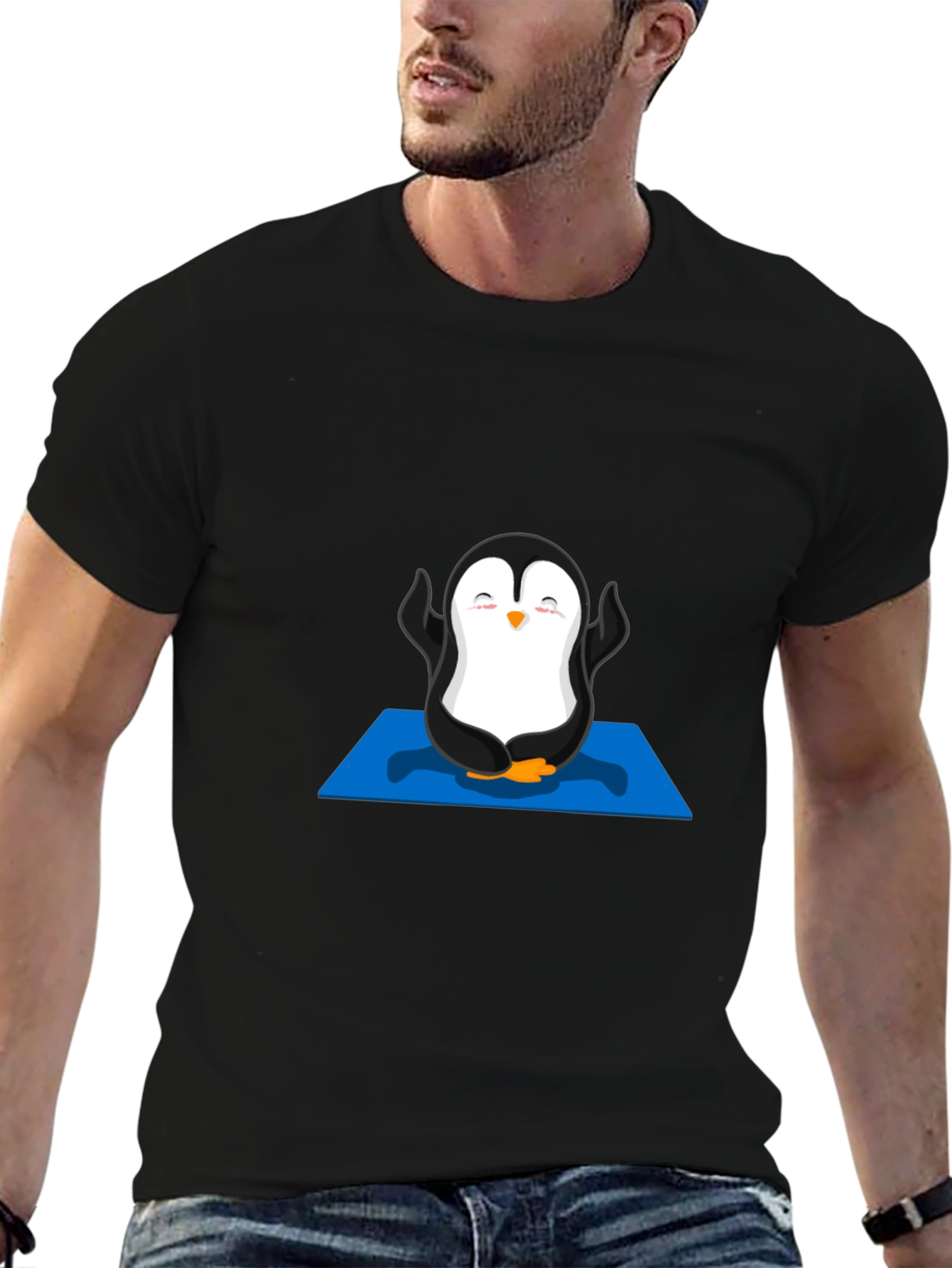 Zen Penguin Black T-Shirt