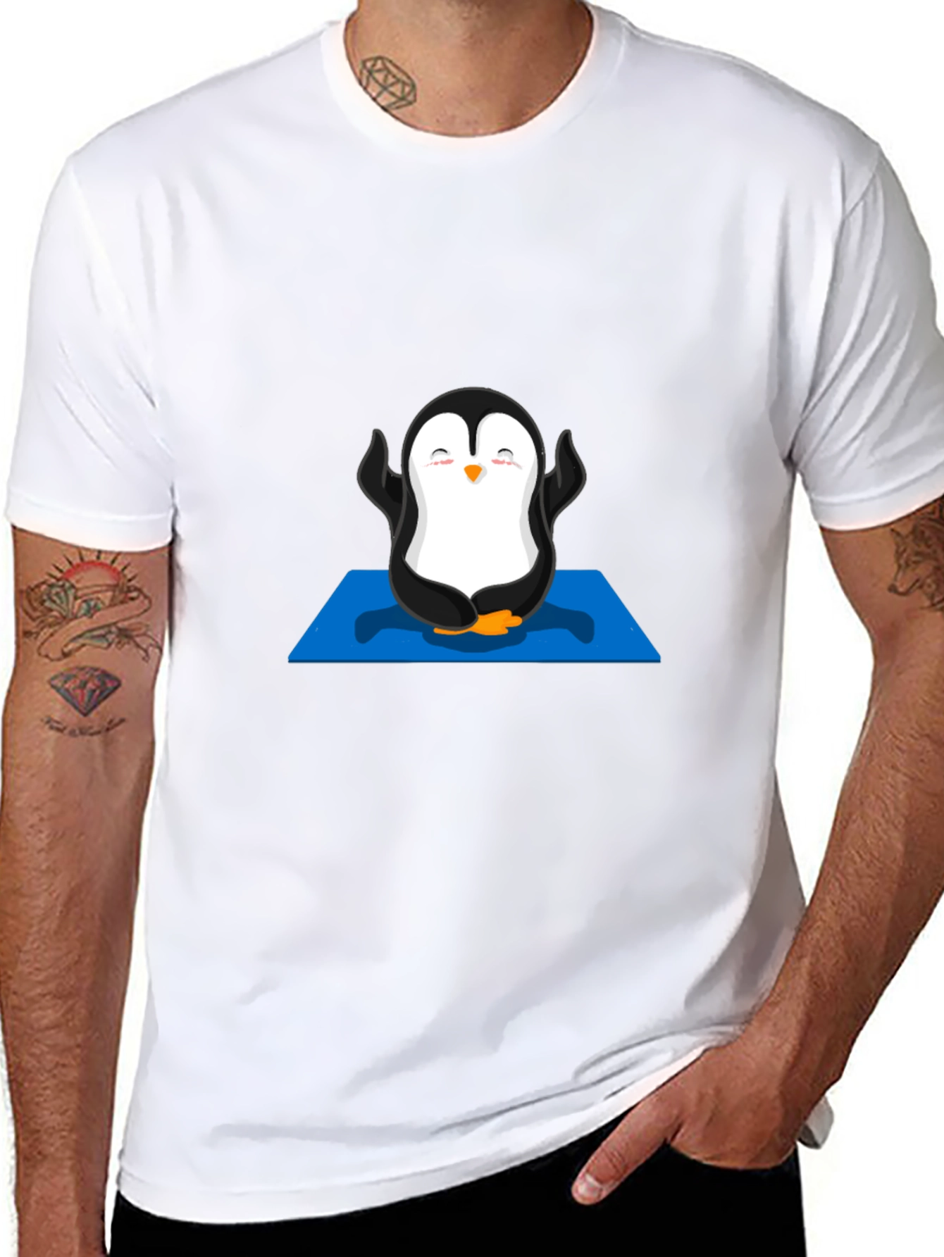 Zen Penguin Black T-Shirt