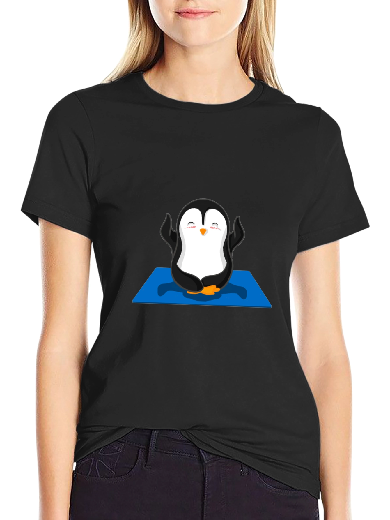 Zen Penguin Black T-Shirt