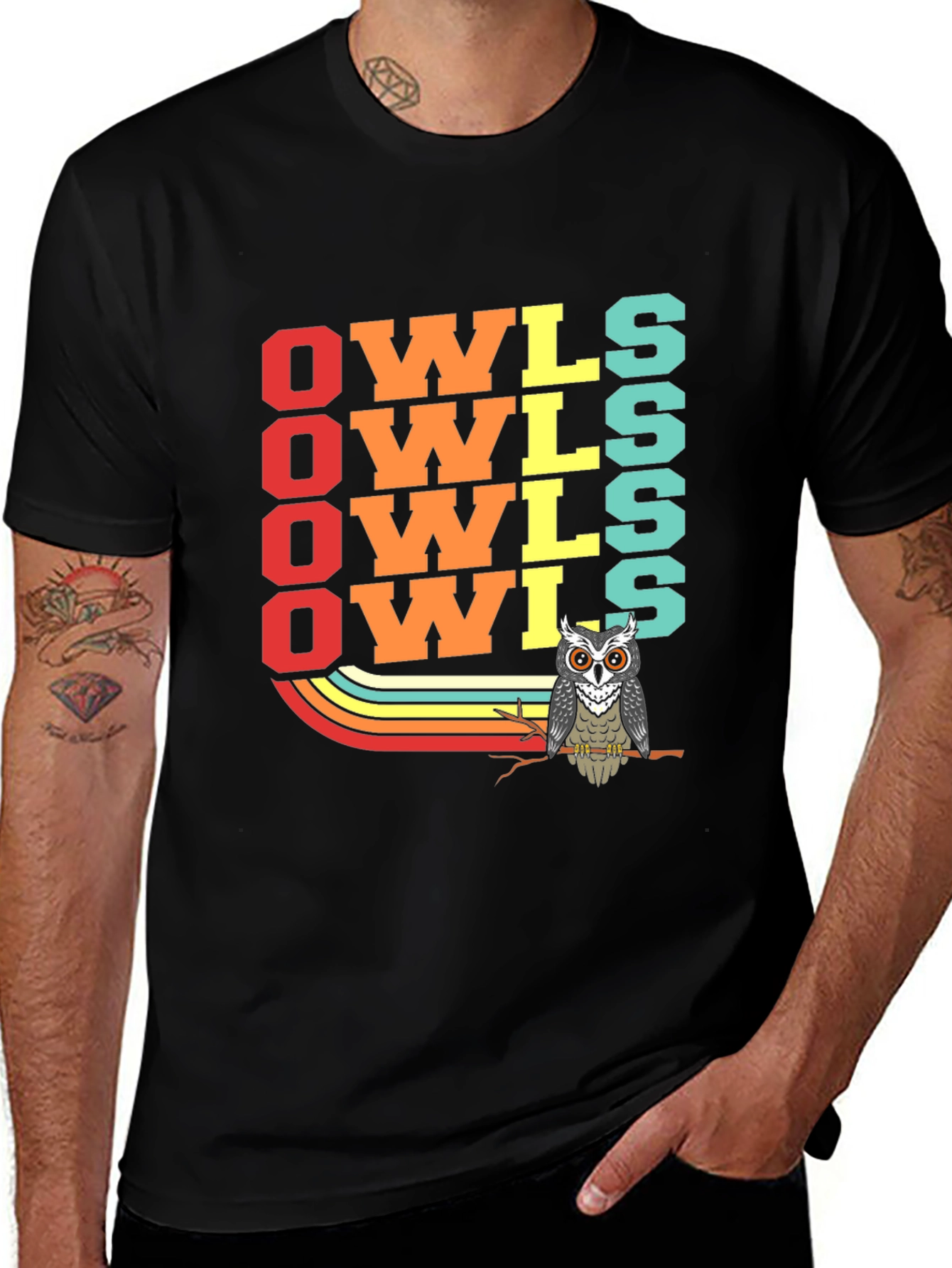 Retro Owls T-Shirt - Cool Bird Lover Tee