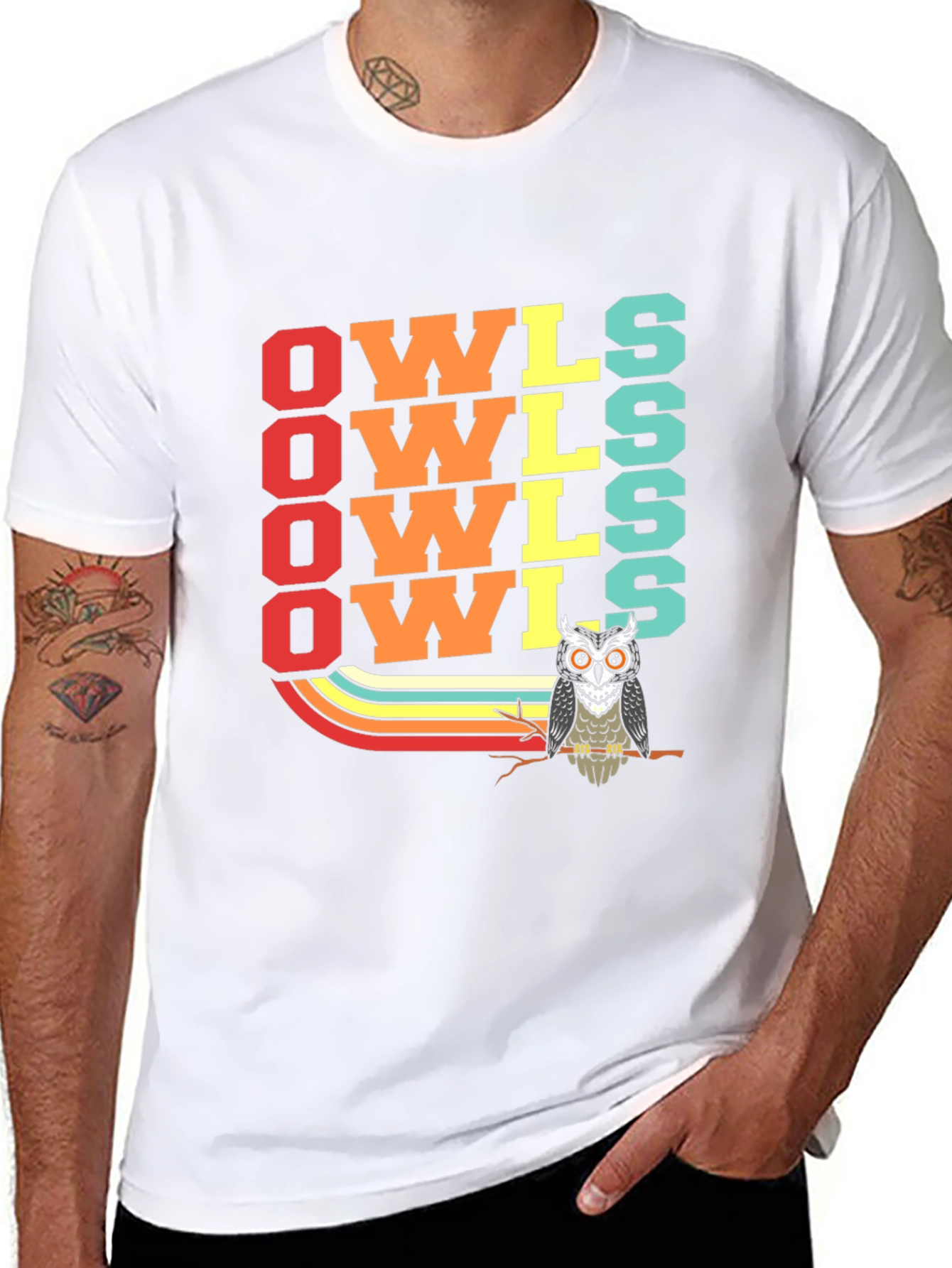 Retro Owls T-Shirt - Cool Bird Lover Tee