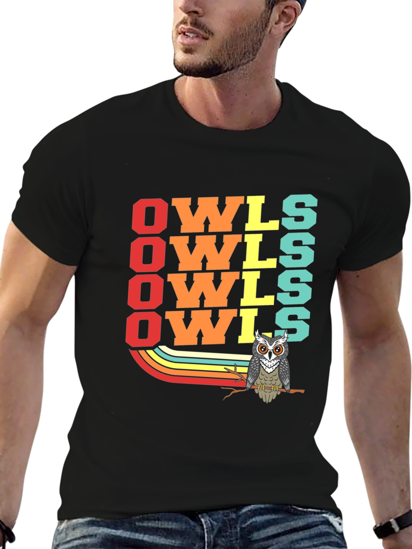 Retro Owls T-Shirt - Cool Bird Lover Tee