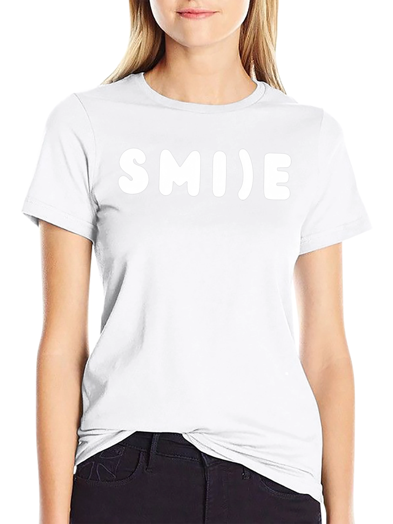 Smile Graphic Black T-Shirt