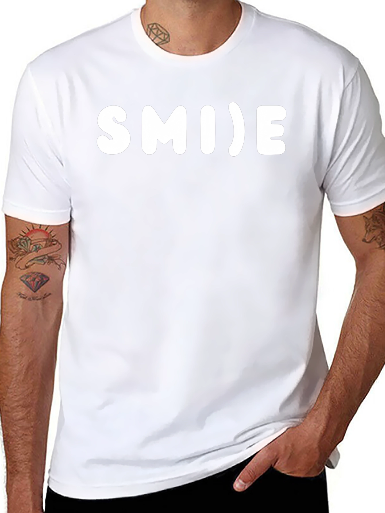 Smile Graphic Black T-Shirt