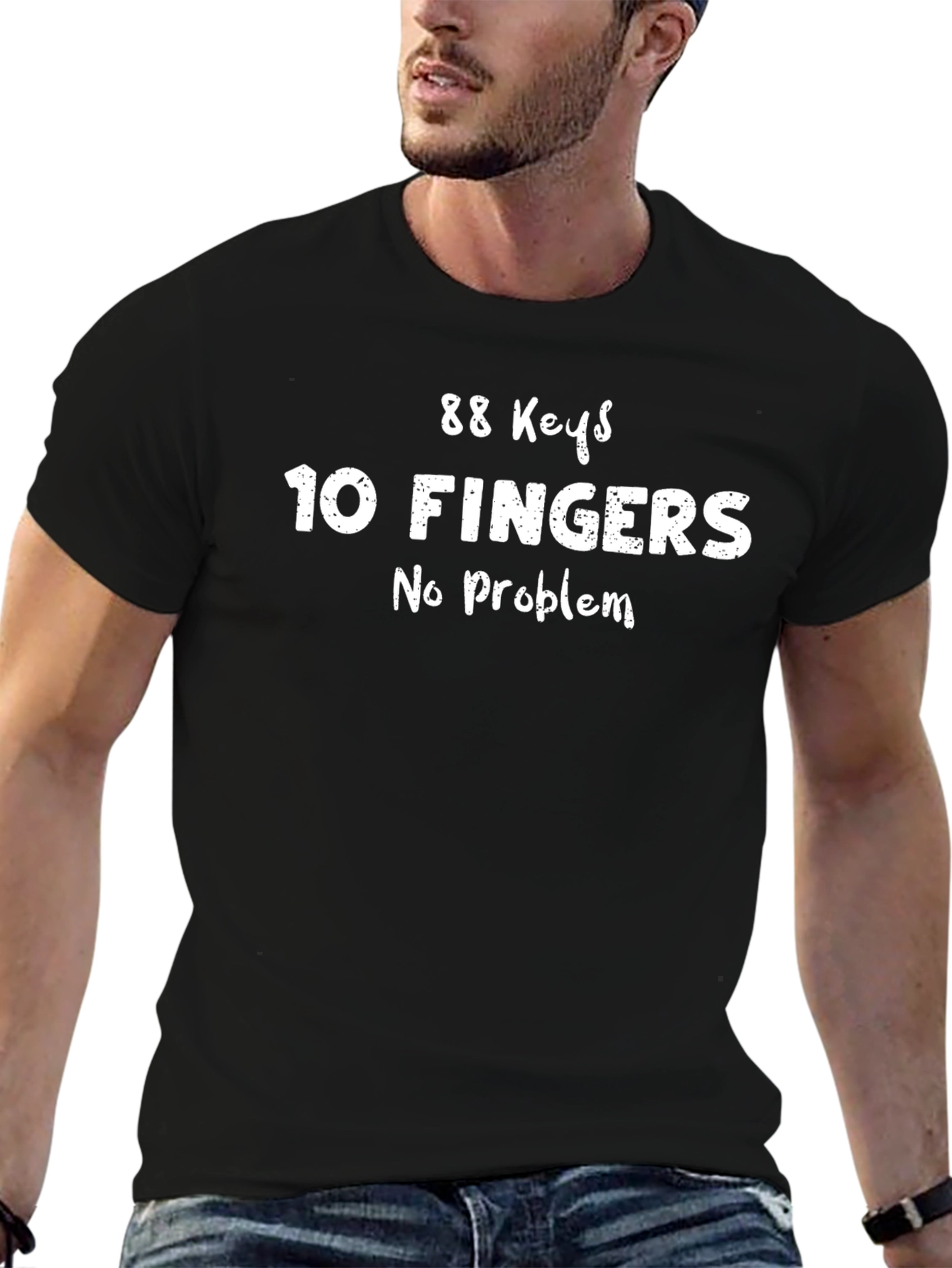 88 Keys 10 Fingers - Funny Musician T-Shirt