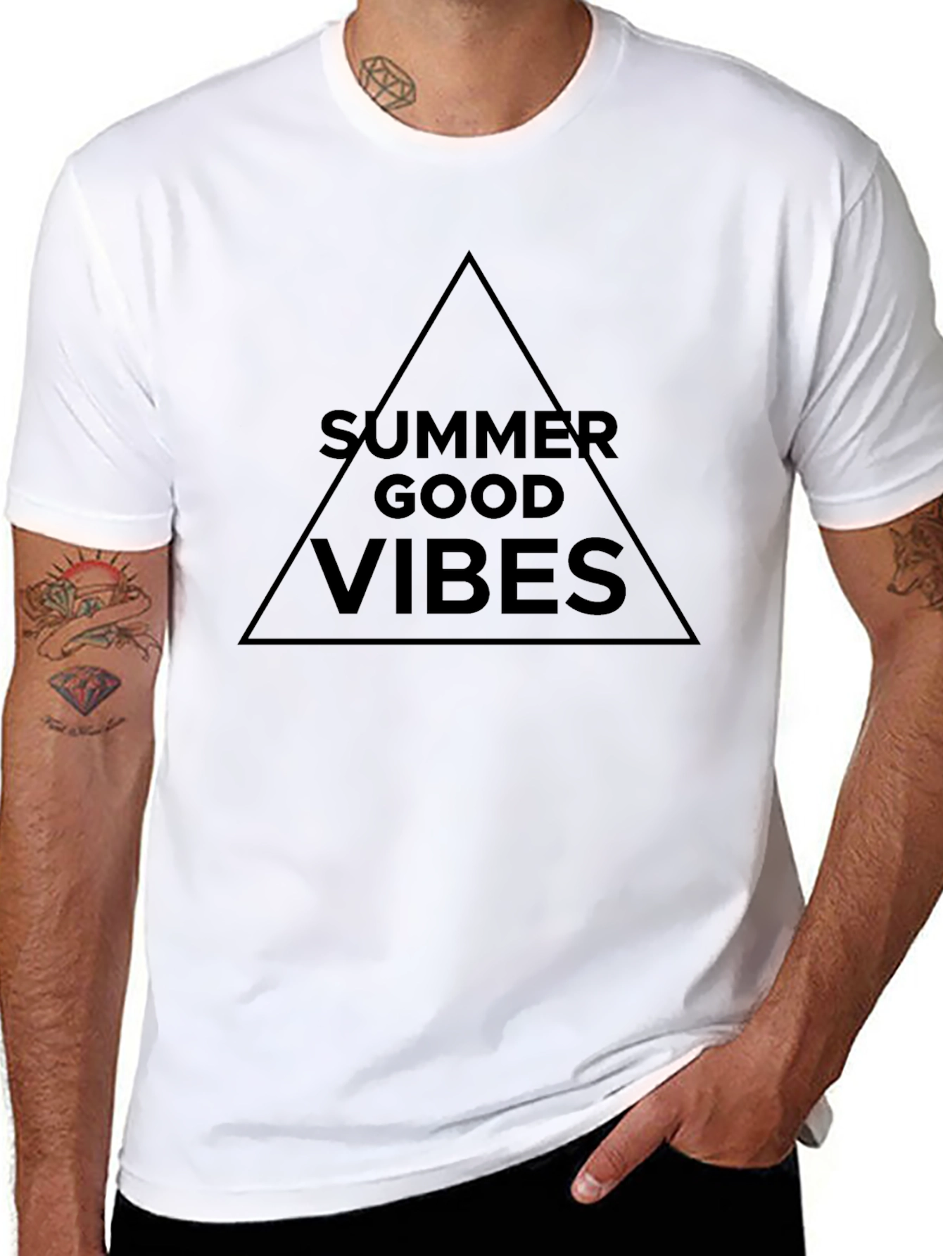 Summer Good Vibes Black Graphic Tee
