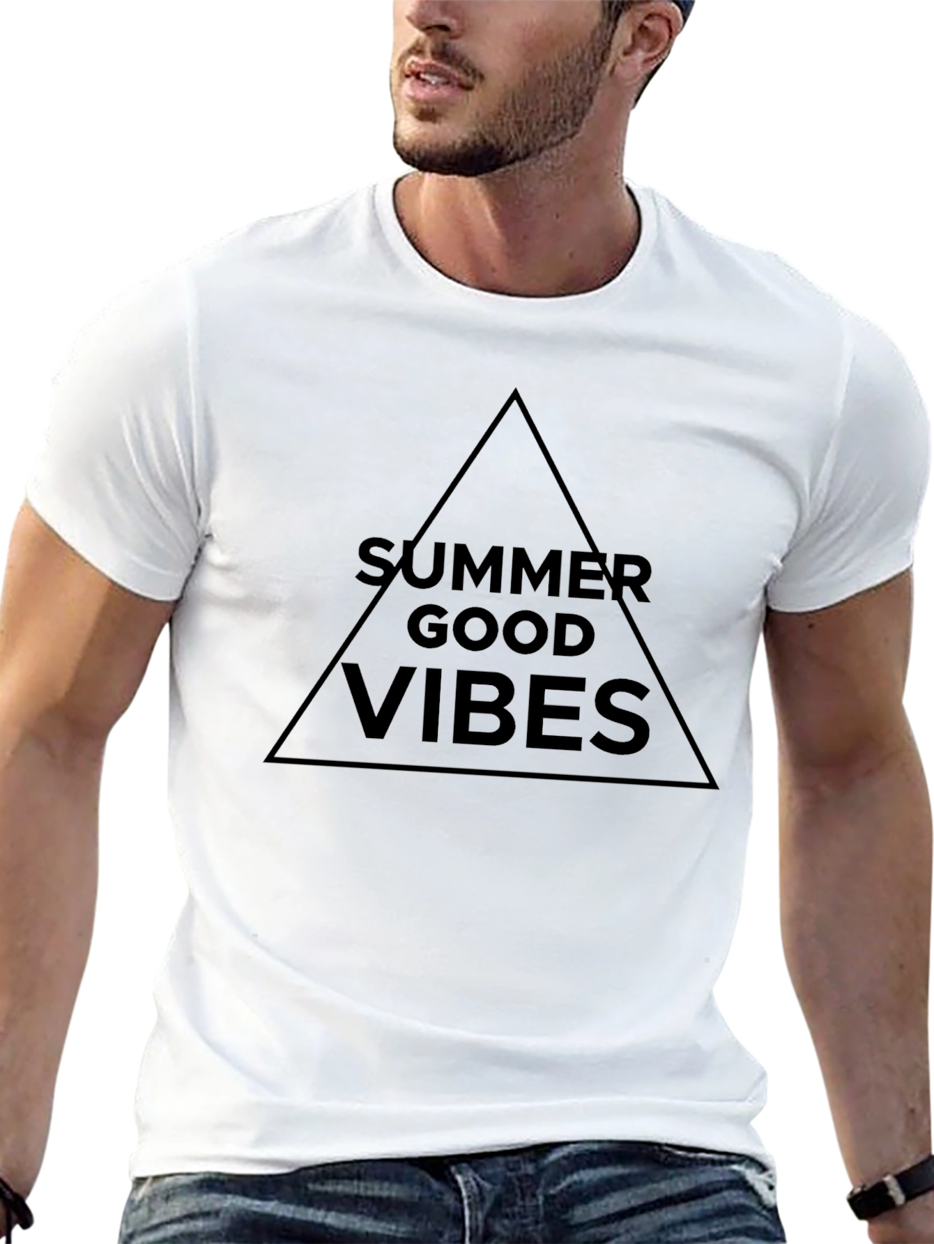 Summer Good Vibes Black Graphic Tee