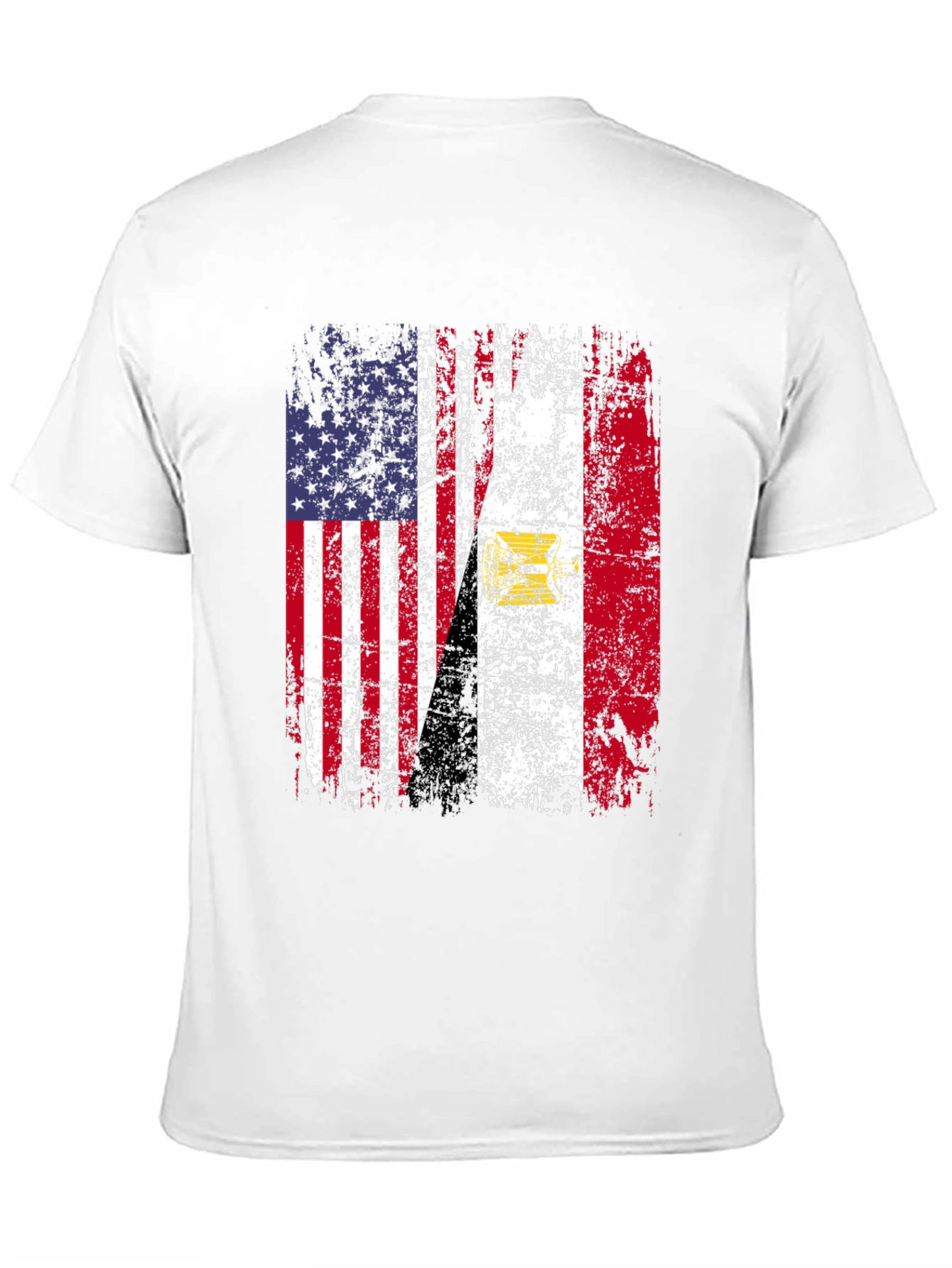 Distressed USA Egypt Flag T-Shirt