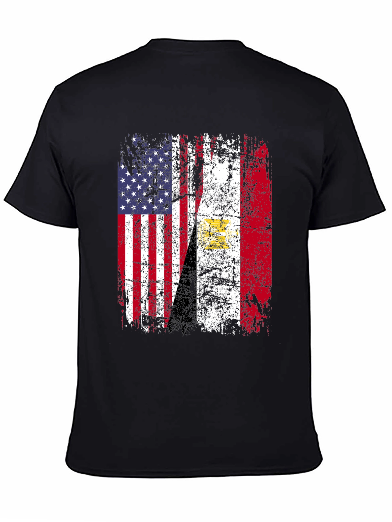 Distressed USA Egypt Flag T-Shirt