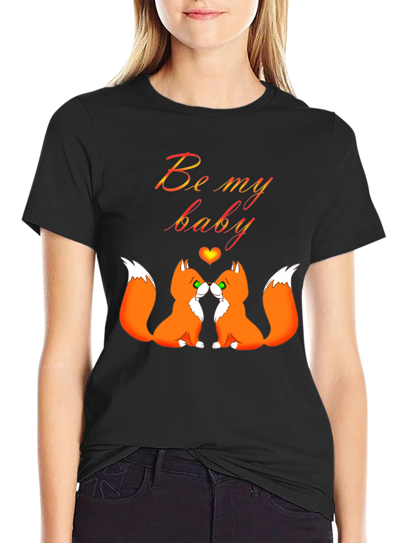 Be My Baby Foxes T-Shirt Cute Valentines Shirt