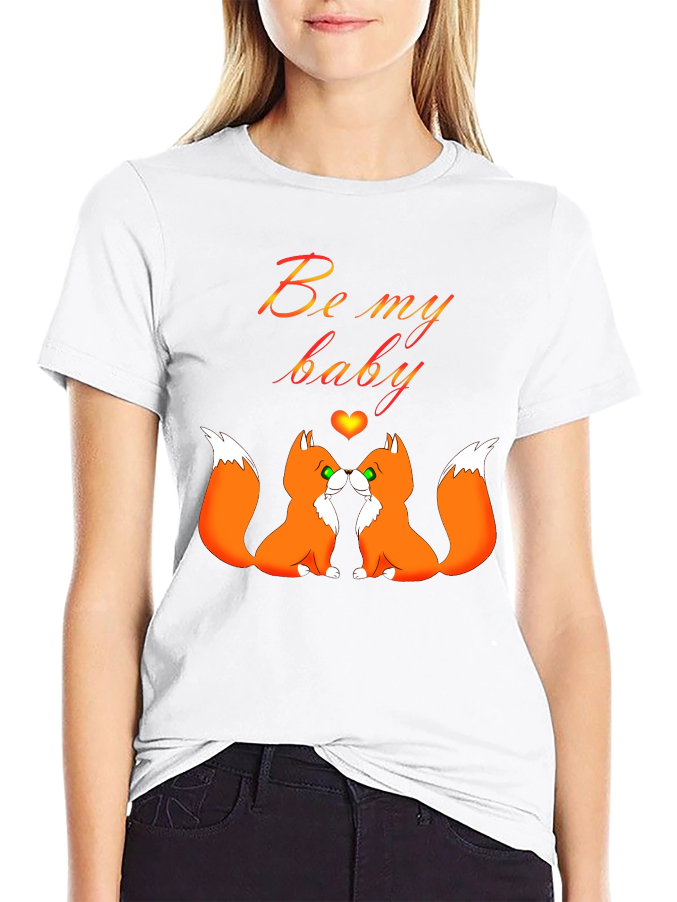 Be My Baby Foxes T-Shirt Cute Valentines Shirt