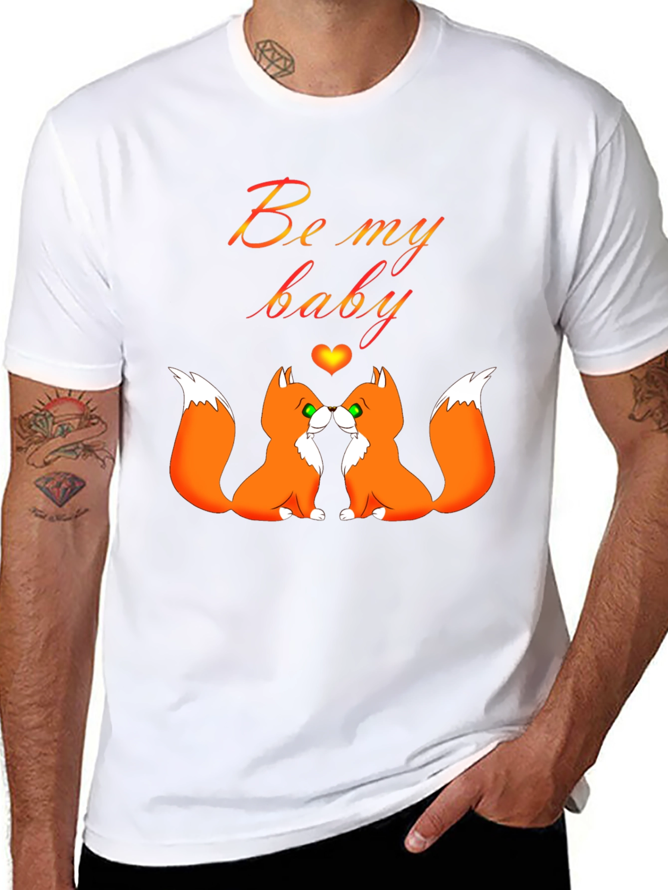 Be My Baby Foxes T-Shirt Cute Valentines Shirt