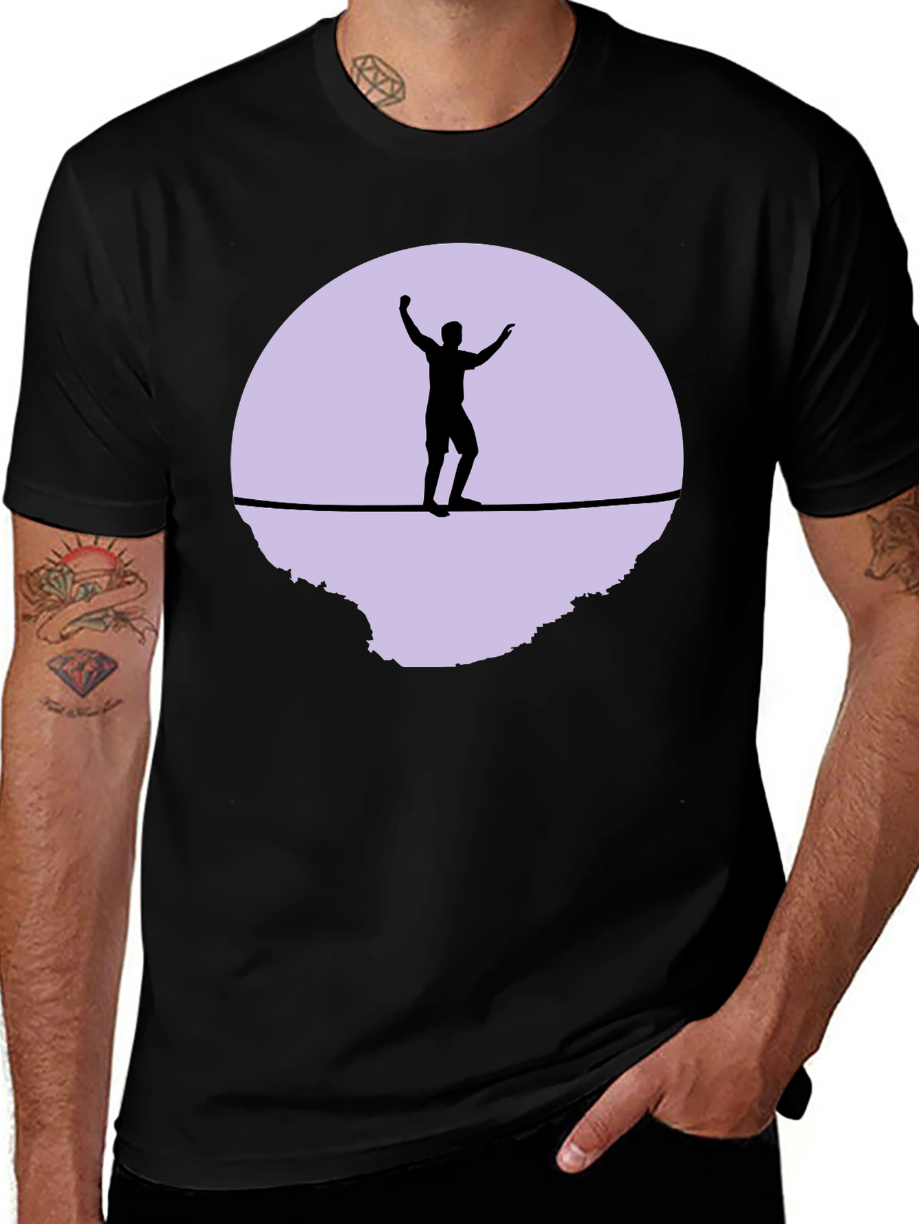 Slackline T-Shirt - Black Graphic Tee