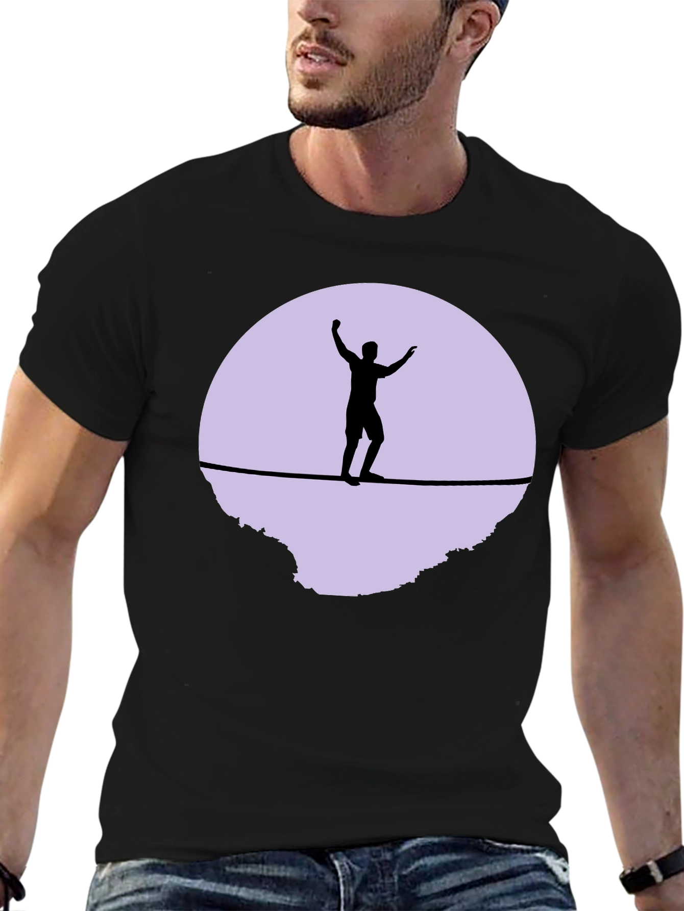 Slackline T-Shirt - Black Graphic Tee