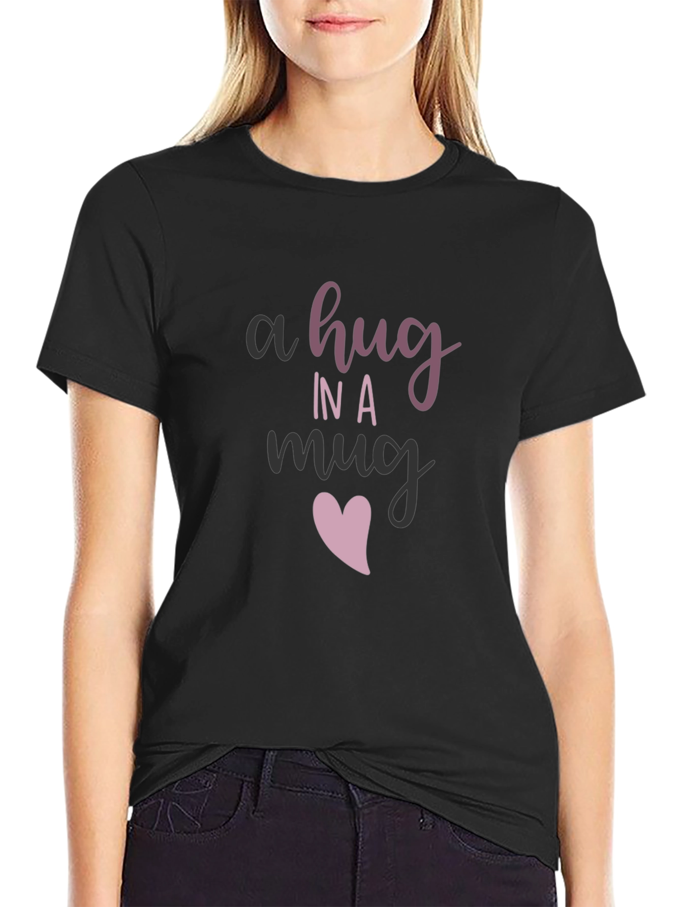 A Hug in a Mug Graphic Tee - Black