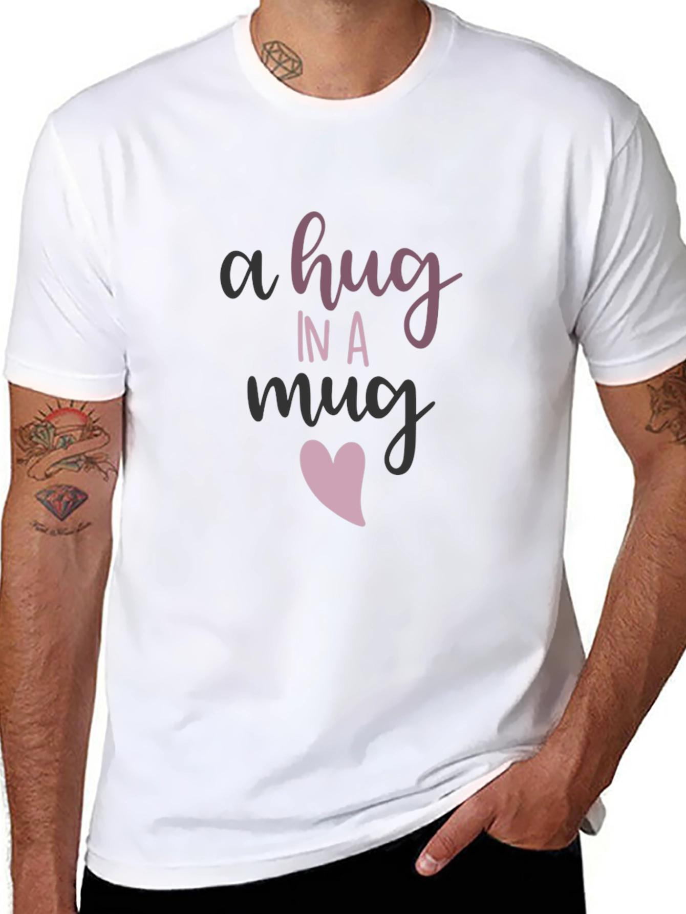 A Hug in a Mug Graphic Tee - Black