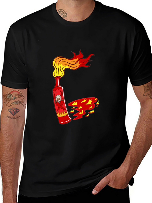 Spicy Skull Hot Sauce Black T-Shirt
