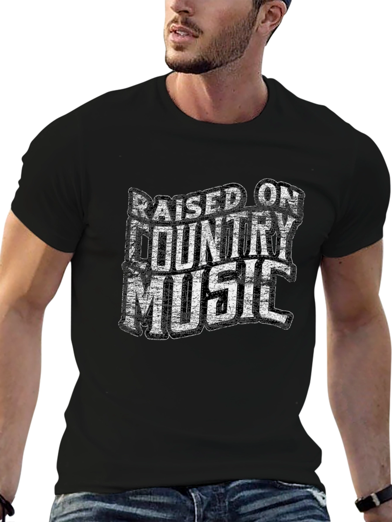 Raised on Country Music Graphic Tee
