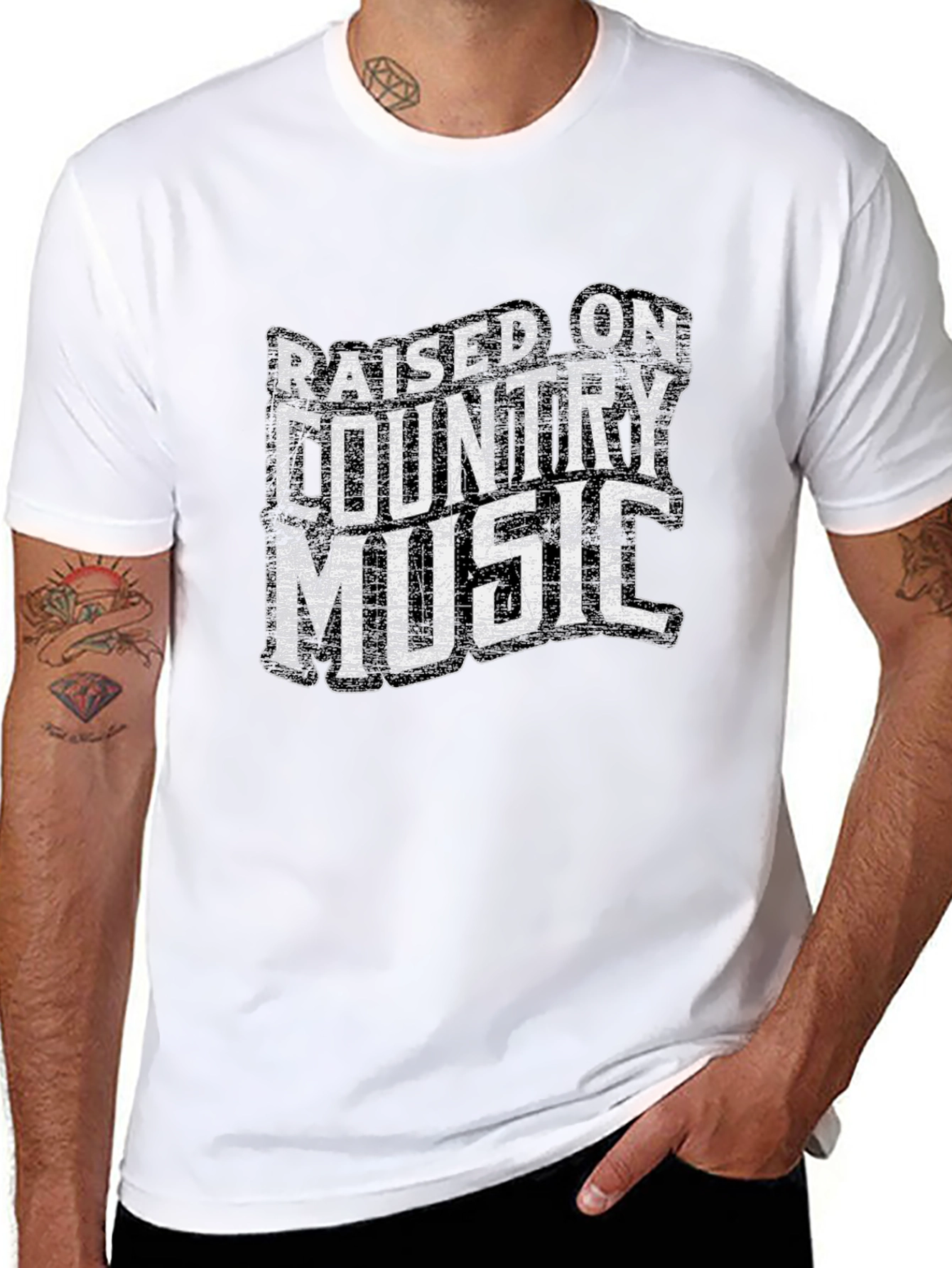 Raised on Country Music Graphic Tee