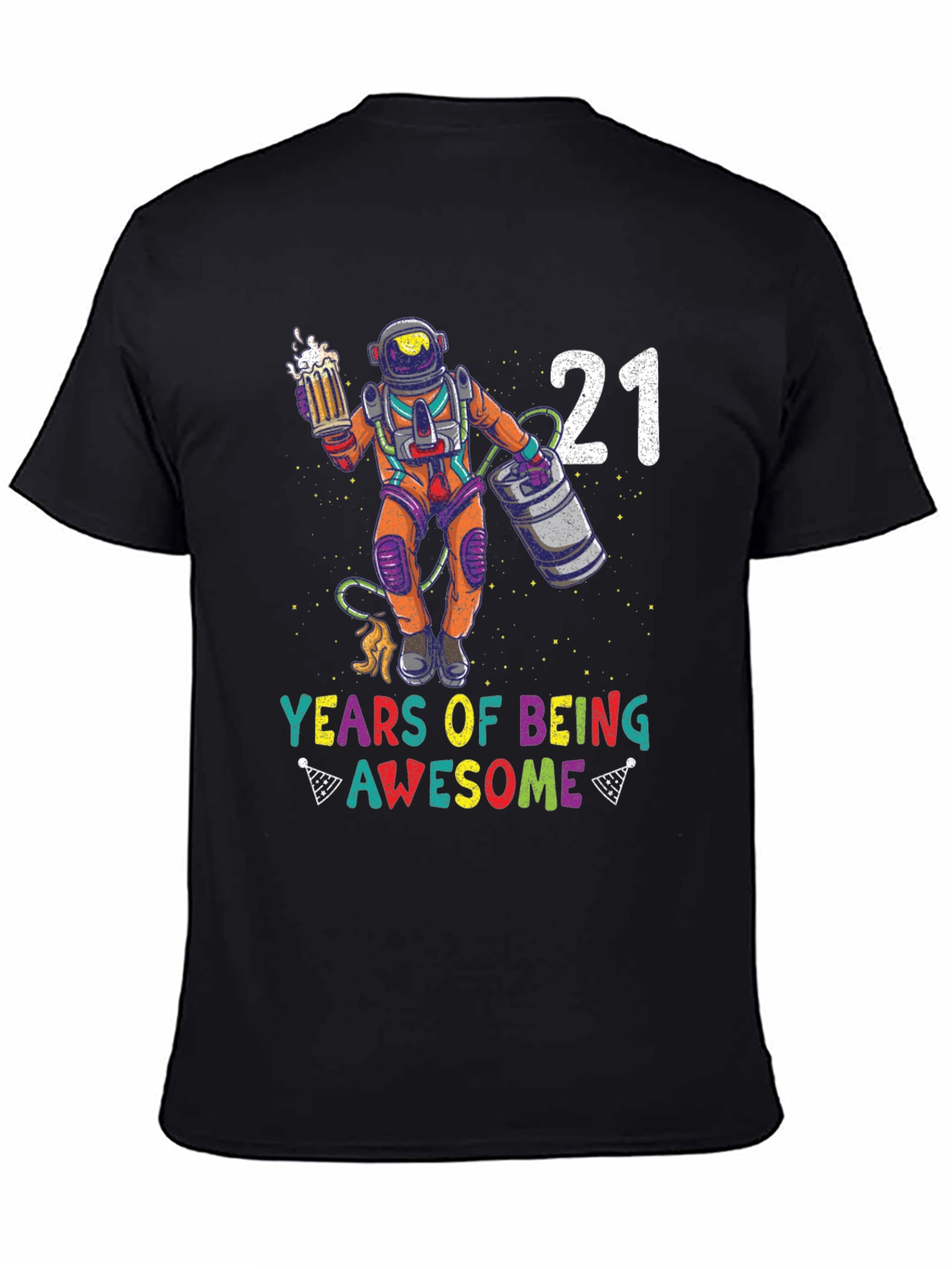 21 Years of Being Awesome Astronaut Graphic Tee