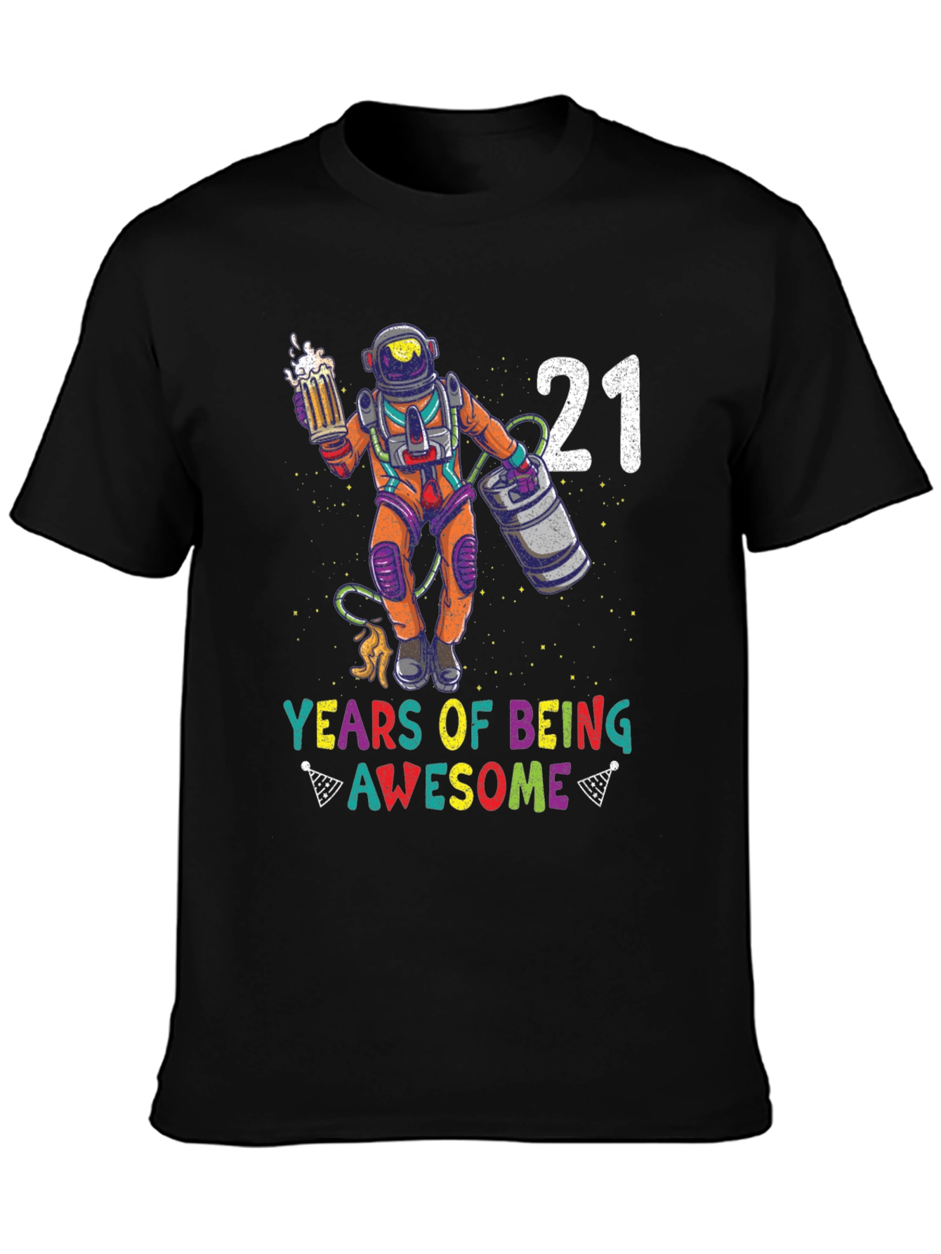 21 Years of Being Awesome Astronaut Graphic Tee
