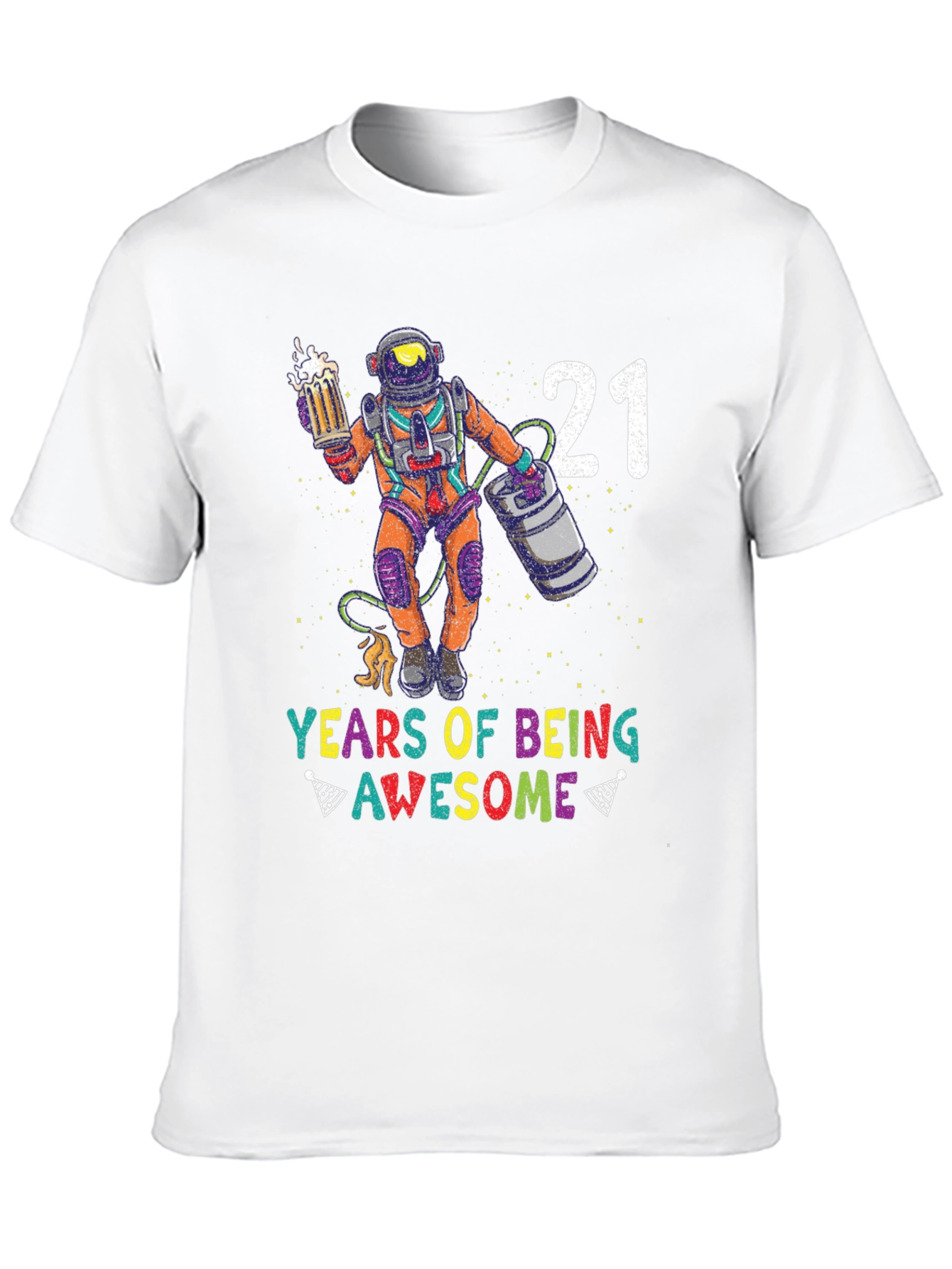 21 Years of Being Awesome Astronaut Graphic Tee
