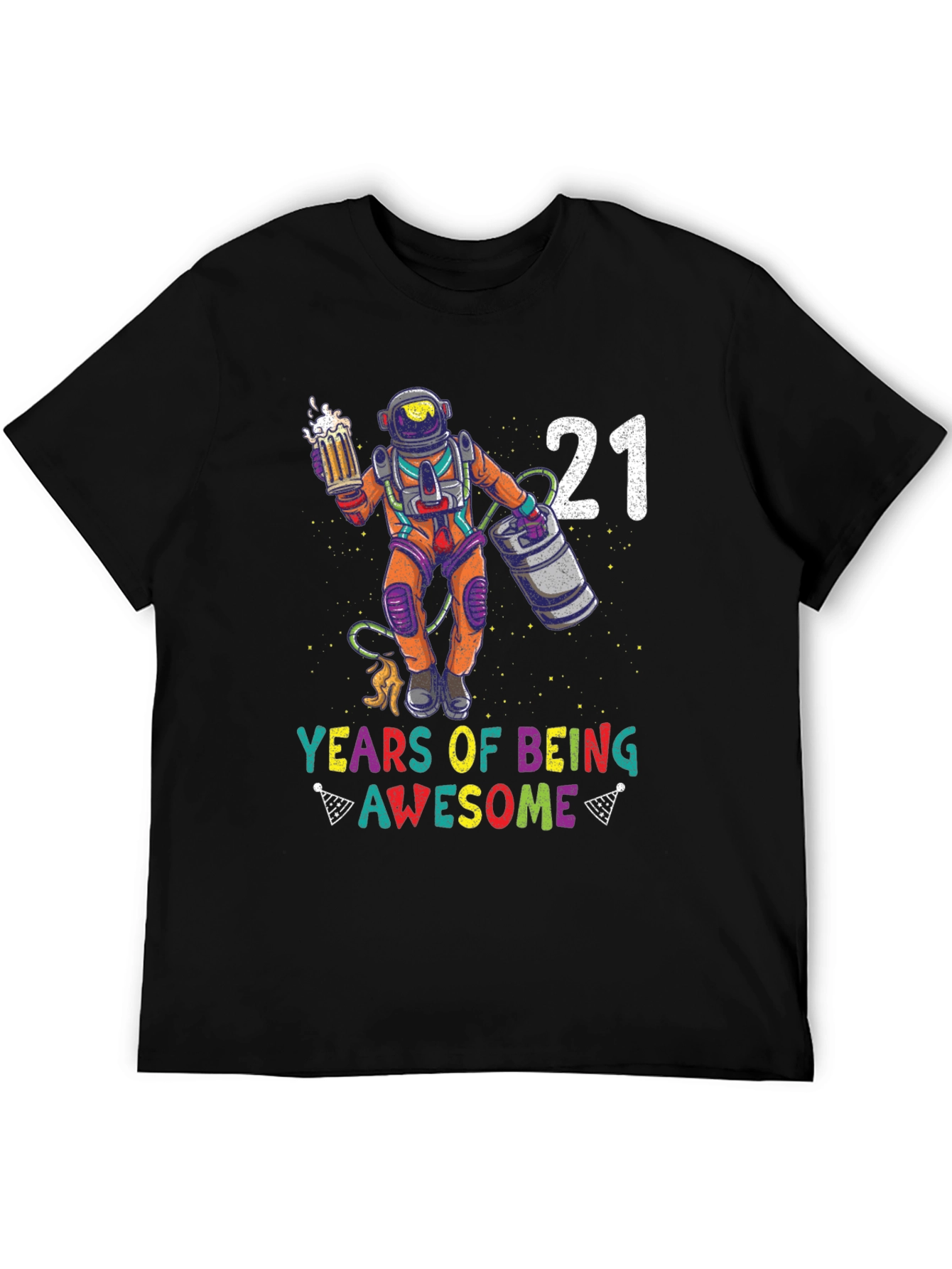 21 Years of Being Awesome Astronaut Graphic Tee
