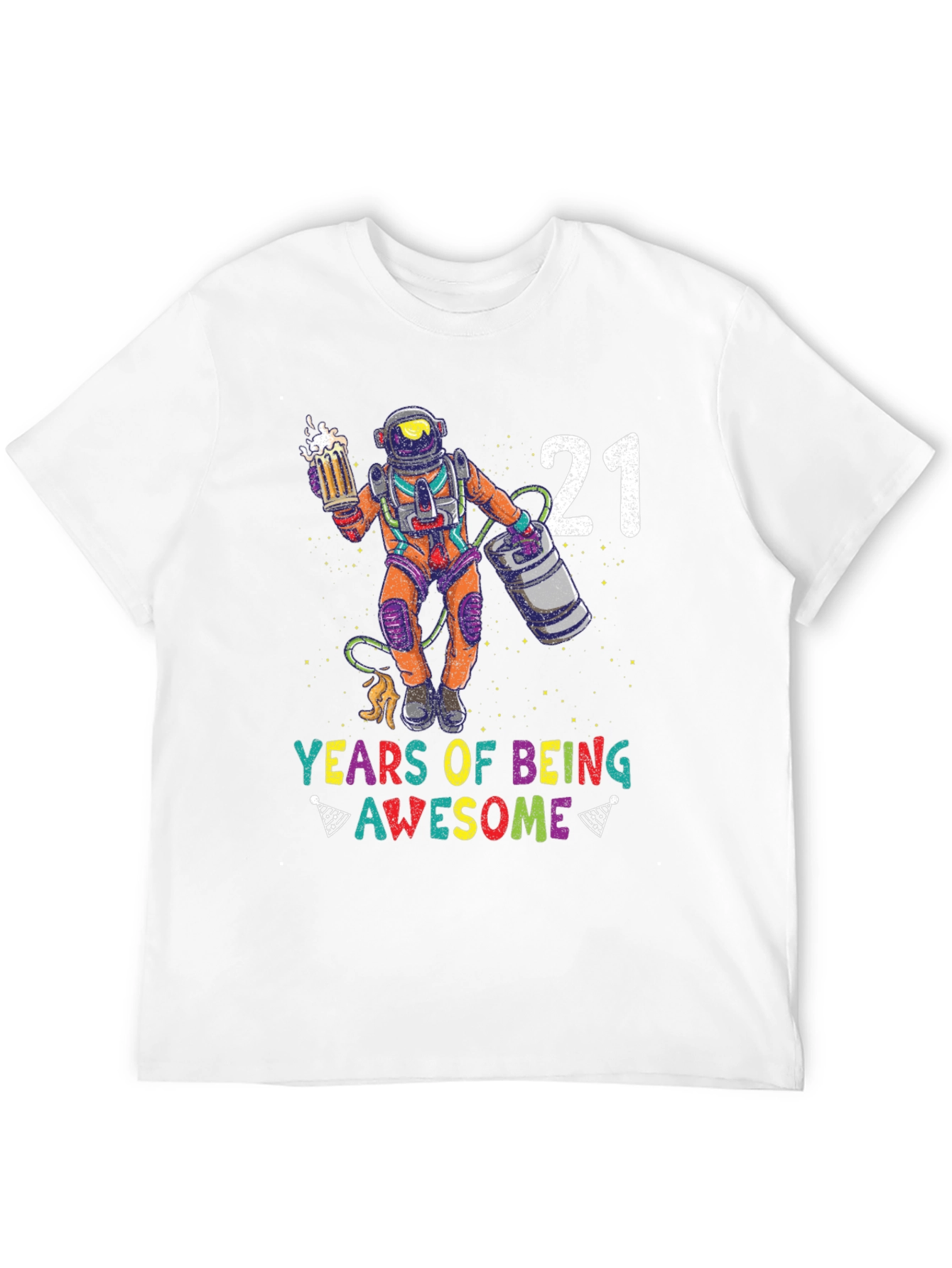 21 Years of Being Awesome Astronaut Graphic Tee