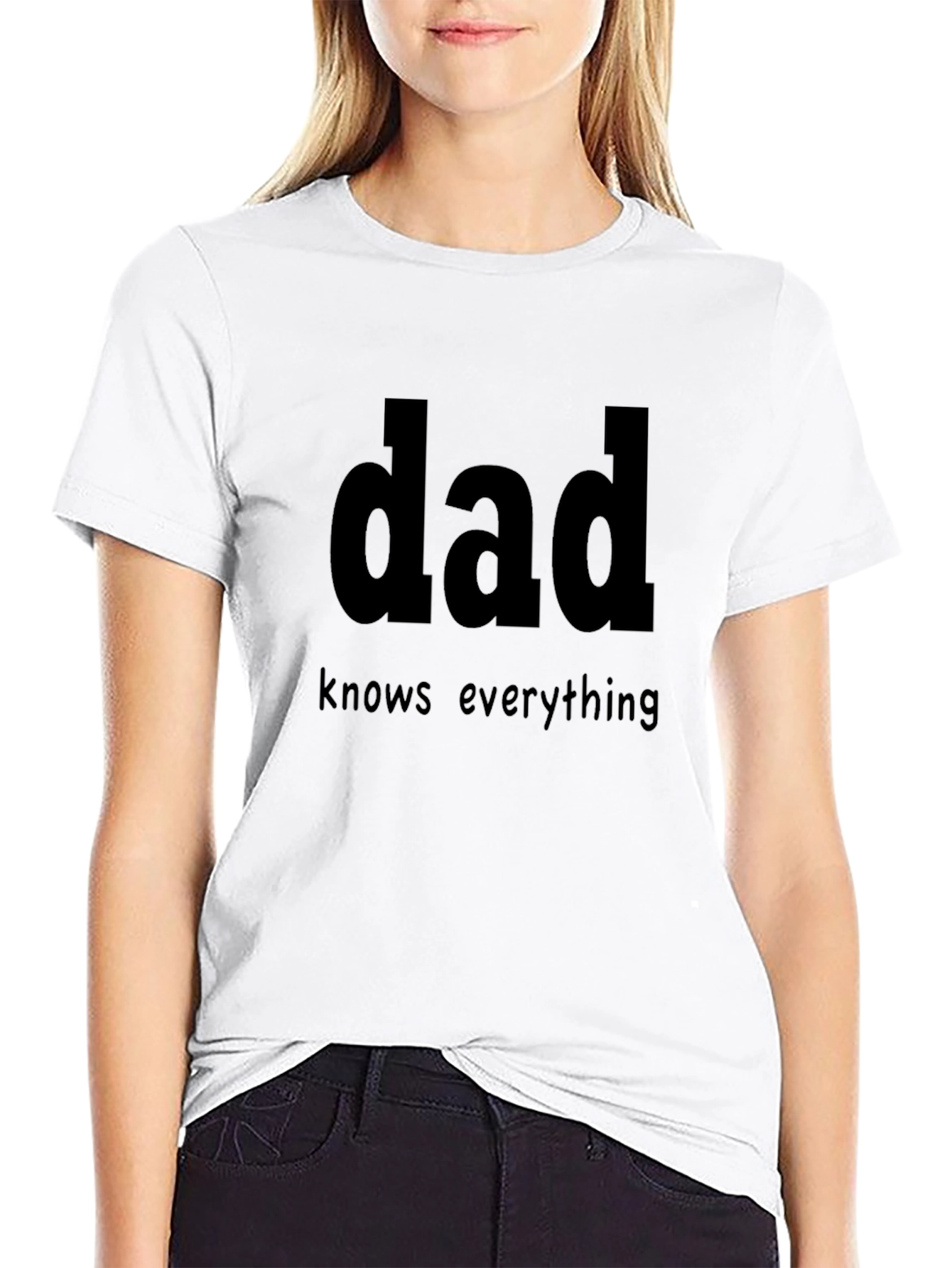 Dad Knows Everything Black T-Shirt