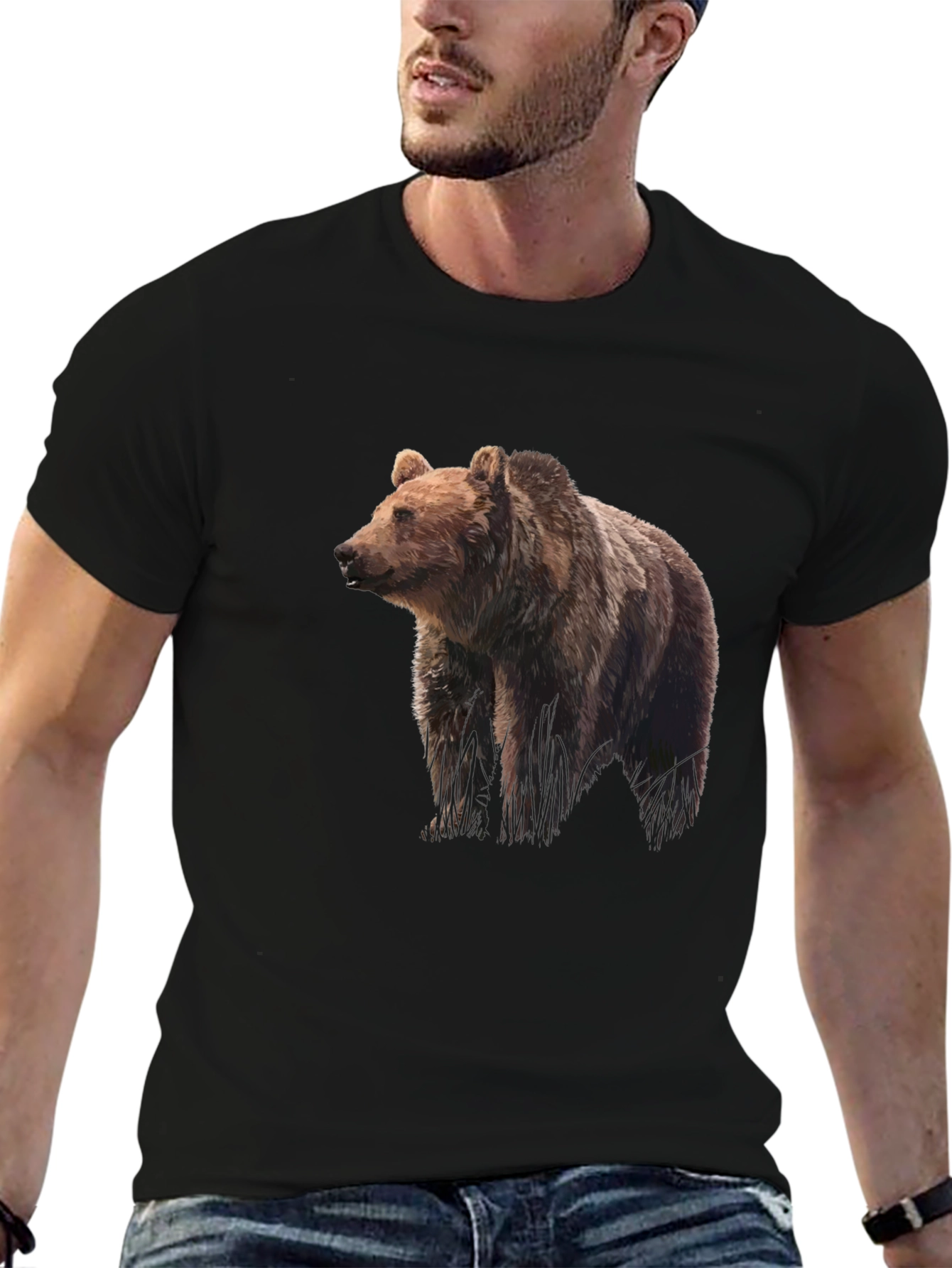 Bear Graphic Print T-Shirt