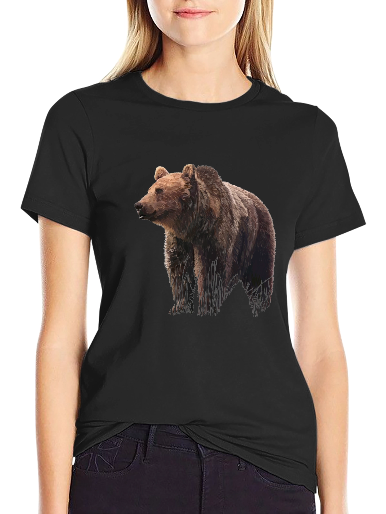 Bear Graphic Print T-Shirt