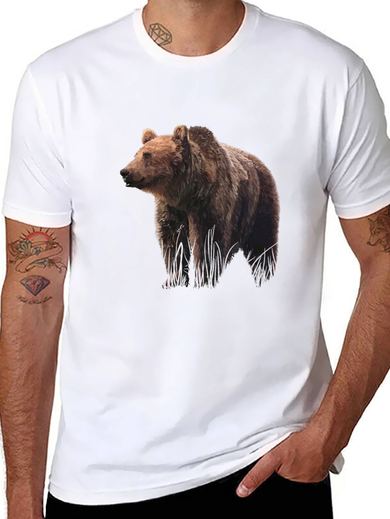 Bear Graphic Print T-Shirt